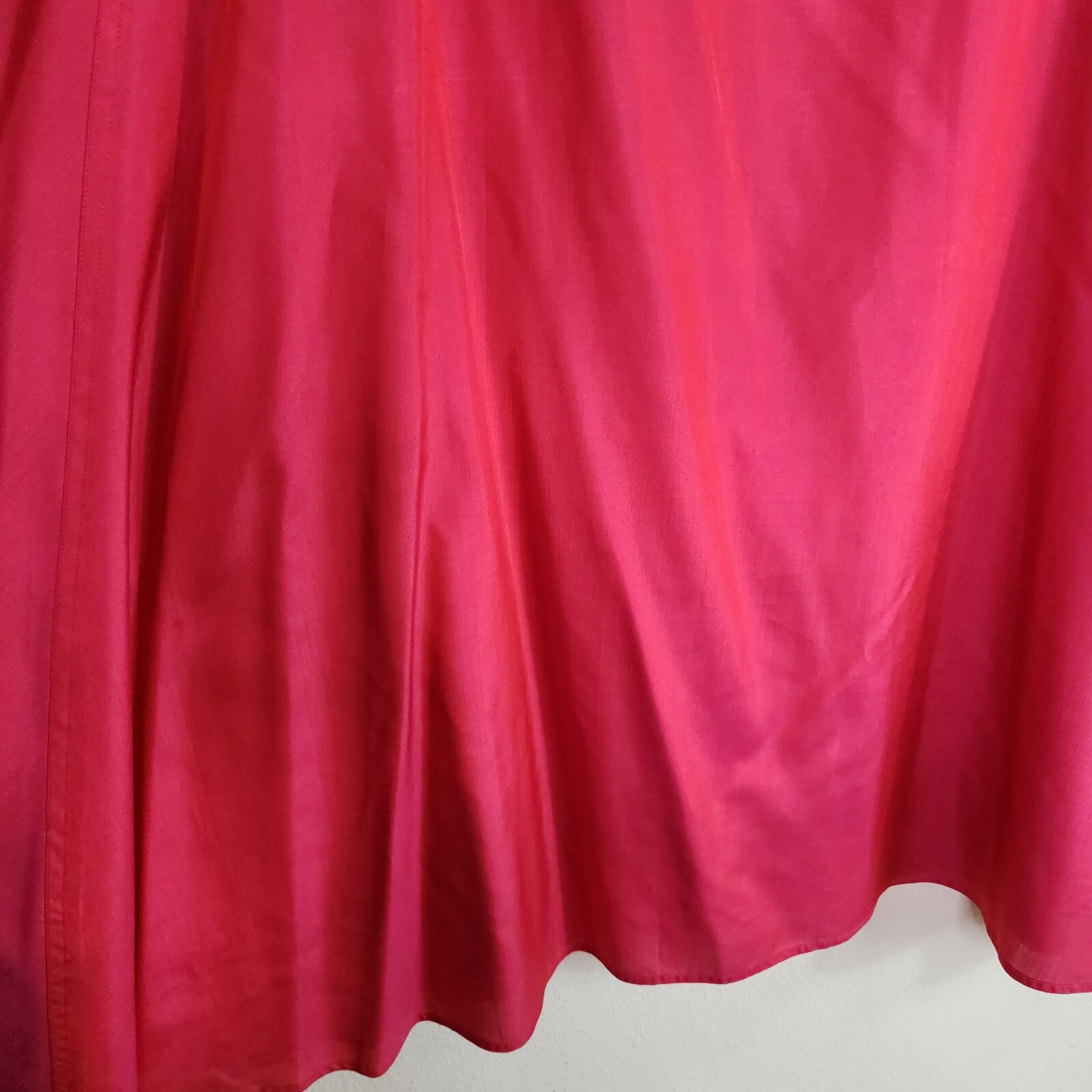 Vintage 80’s Perry Ellis Portfolio Women 100% Silk Red Maxi Skirt Size 8 NOS