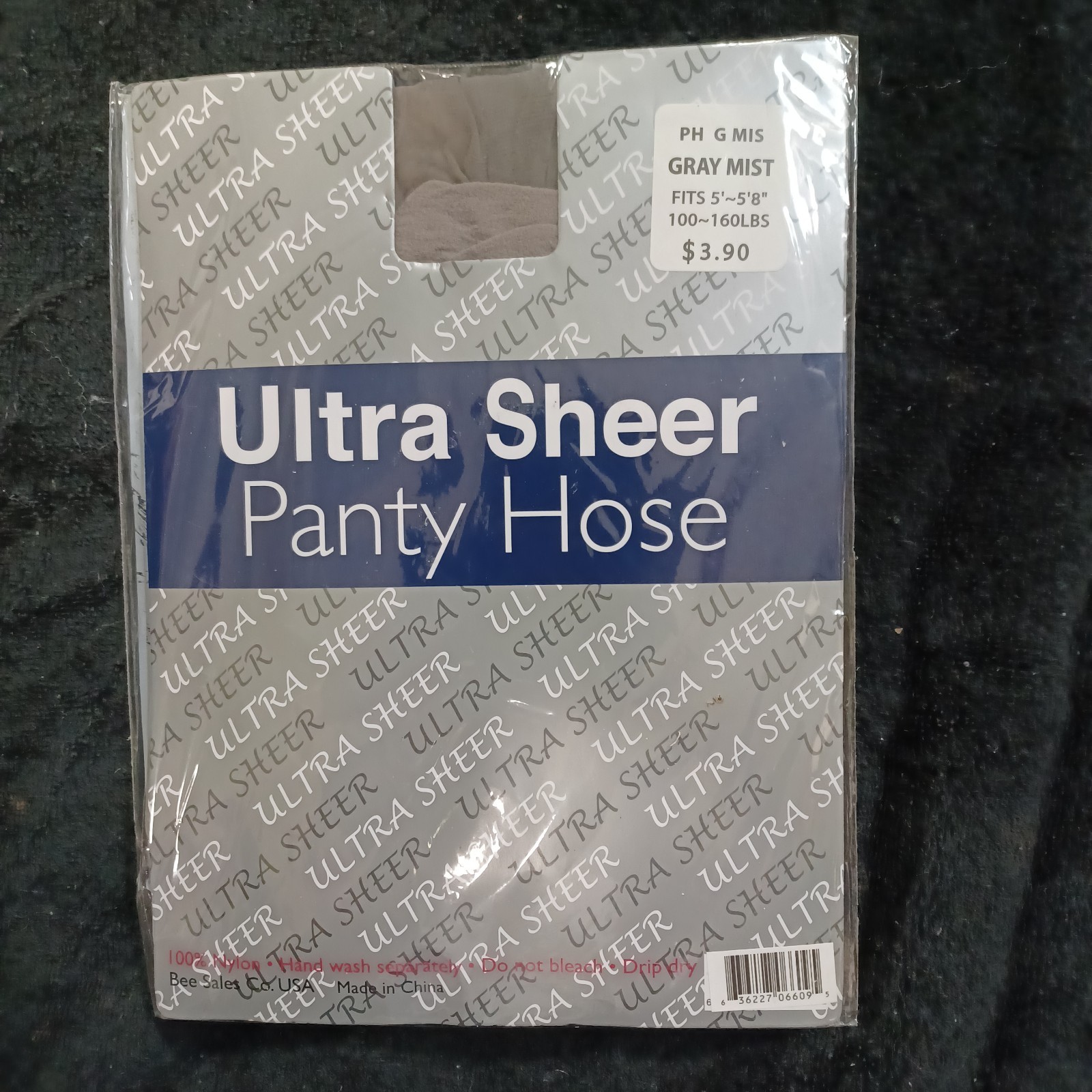 Vintage Pantyhose Ultra Sheer Tights First Quality Grey Mist Colored One-Size