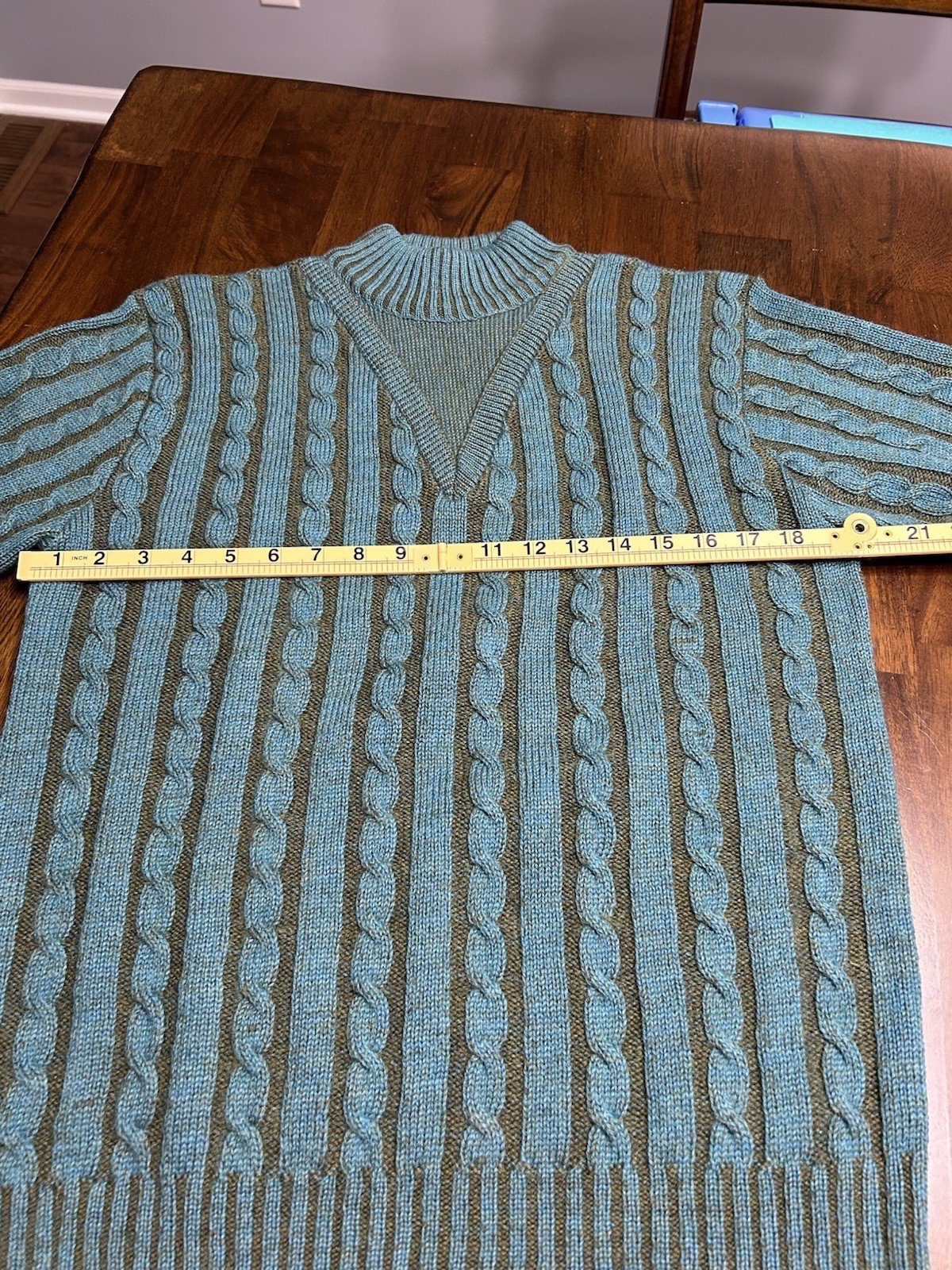 Vintage 100% Virgin Wool Sweater Unique Color And Pattern