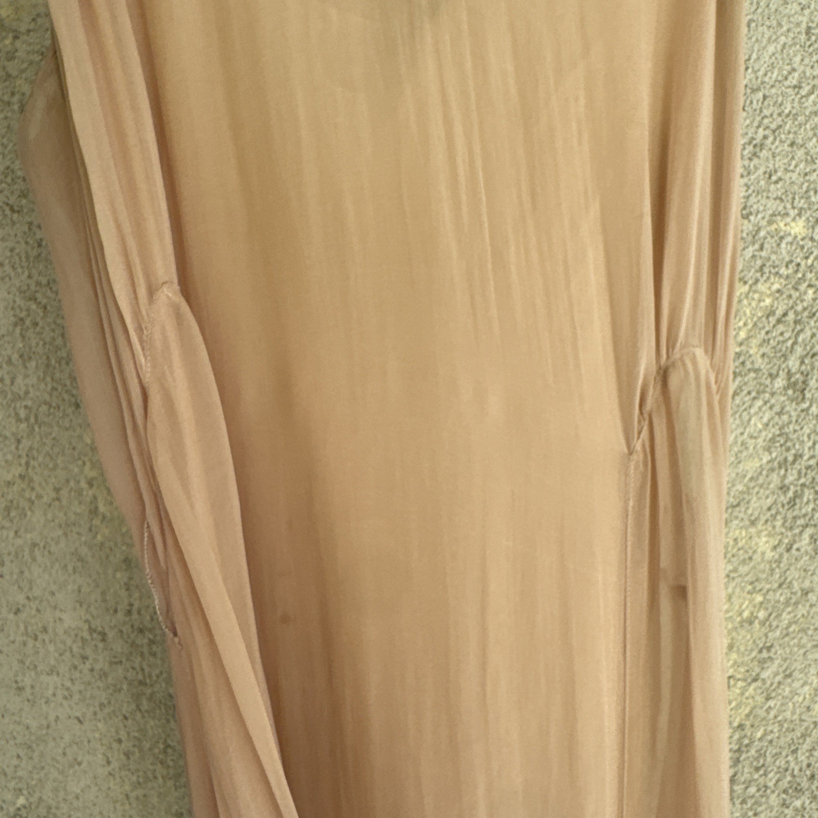 Vintage 1930s Lightest Pink Silk Chiffon Gown Triple Strap Maxi Fairy Dress