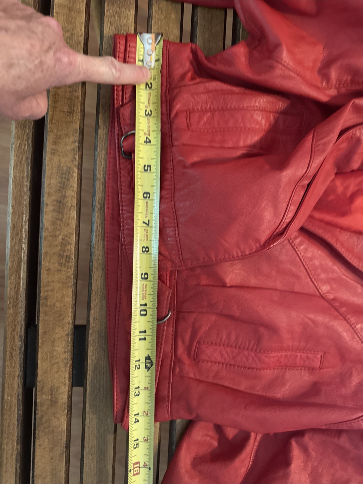 Vintage 1980’s Notorious Women’s Red Leather Cropped Jacket Size S
