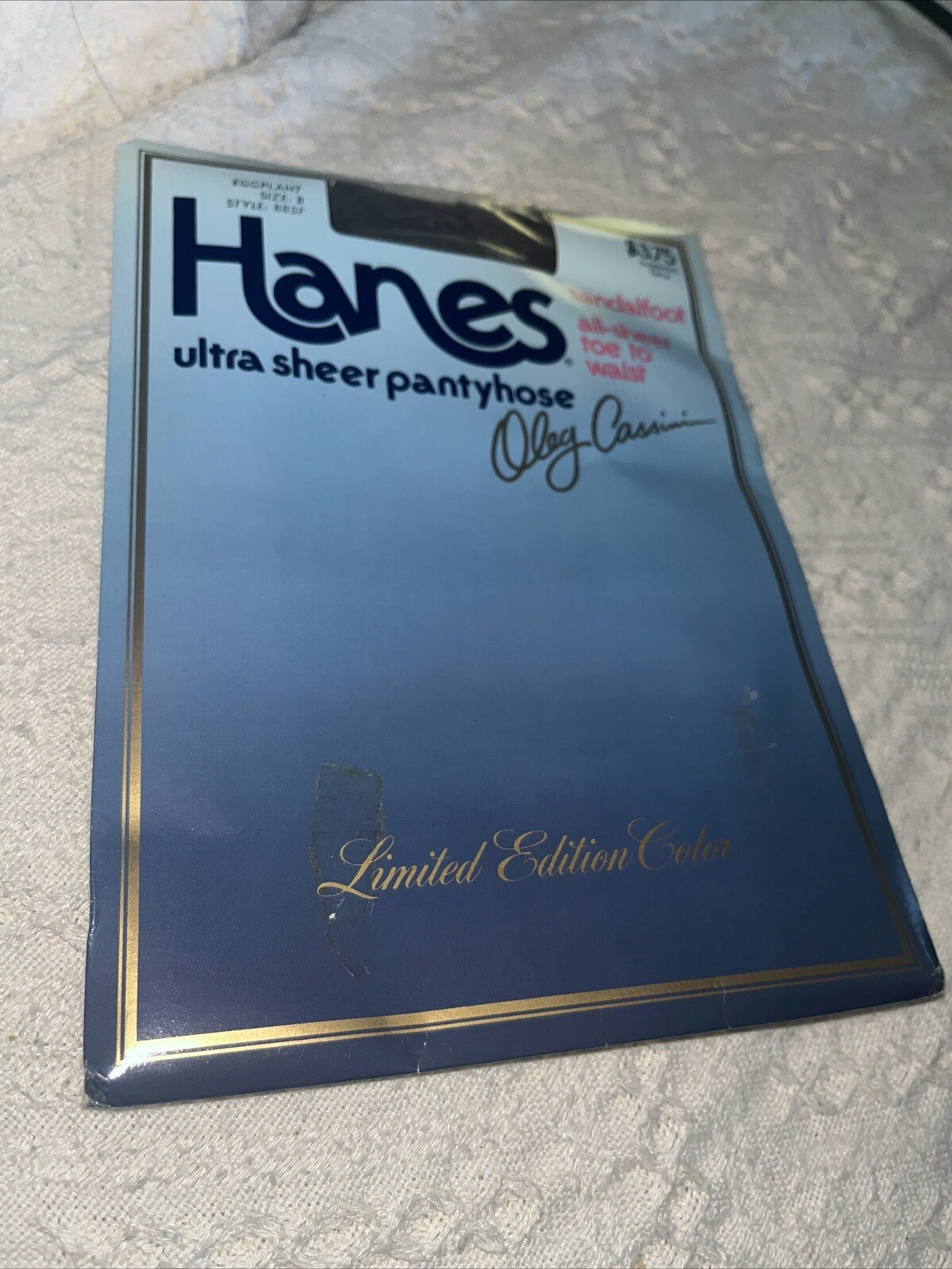 Hanes Ultra Sheer Pantyhose Limited Edition Oleg Cassini Eggplant New 885f A