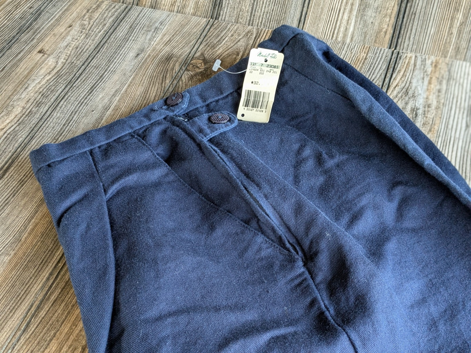 MARSHALL FIELD GENERRA COLLECTION WOMENS HIGH RISE BLUE SIDE ZIPPER PANTS SZ 5/6