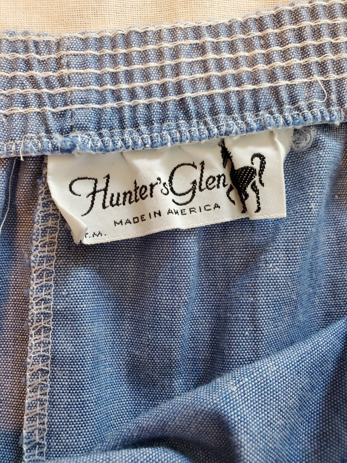 Vintage 80s Hunters Glen Blue Long Skirt Womens 13-14