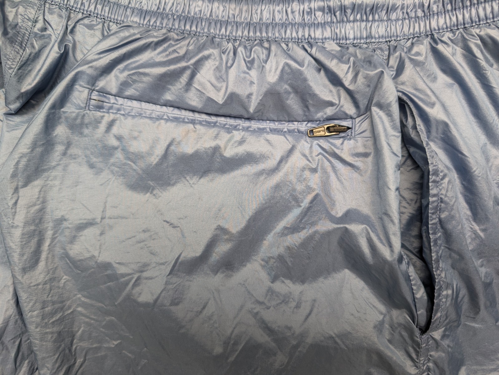 COS Gloss Nylon Shorts Running Womens S Blue Gym Running Sprinter Retro Sports