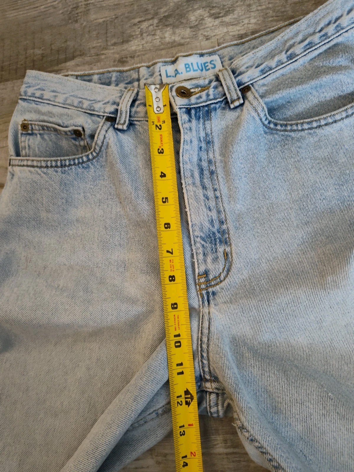 LA Blues Vintage Denim Jeans Womens Size 12L MOM High Waist Slim Fit Light Wash