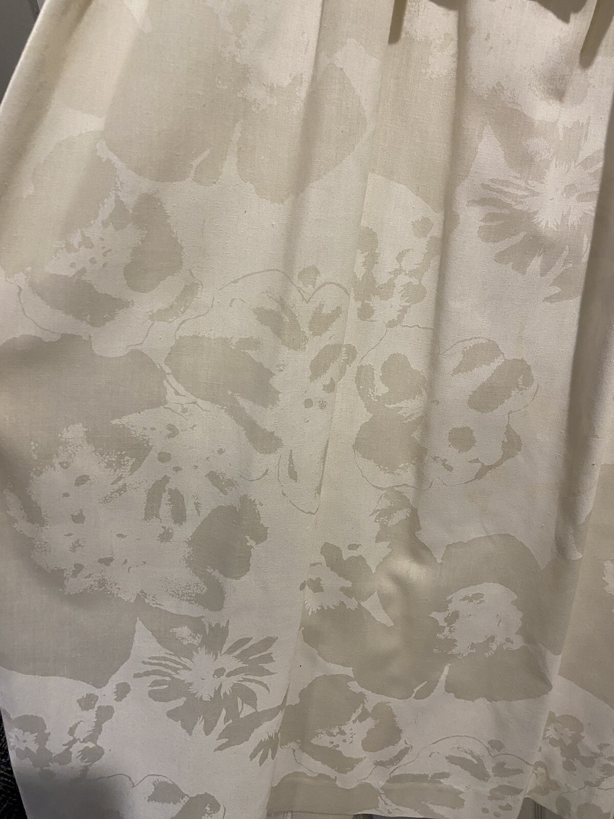 Vintage Kay Brandon Dress 9/10 White Floral Belted With Pockets