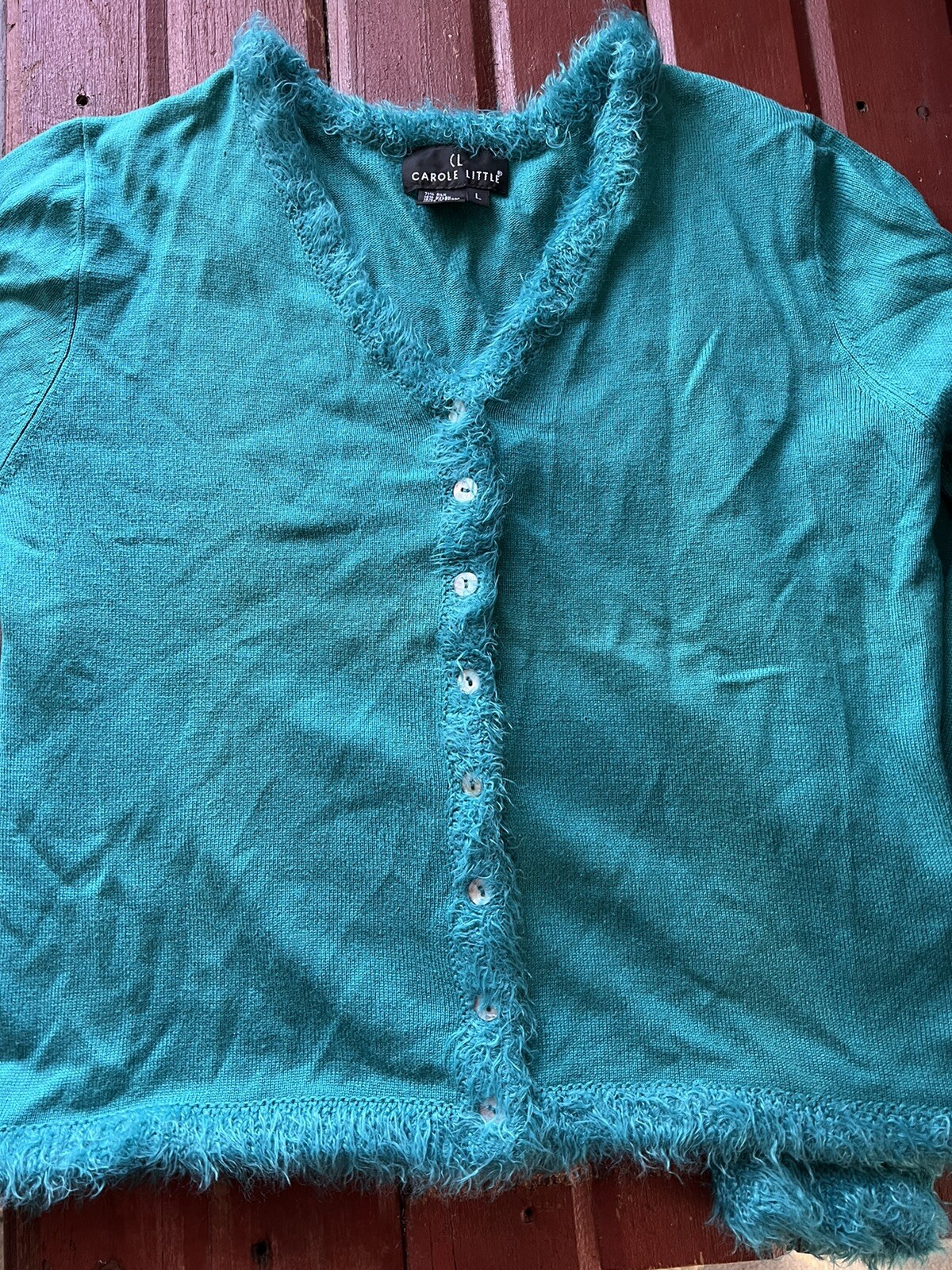 Vintage Carole Little Silk/Nylon/Cashmere Top and Sweater Womens sz L