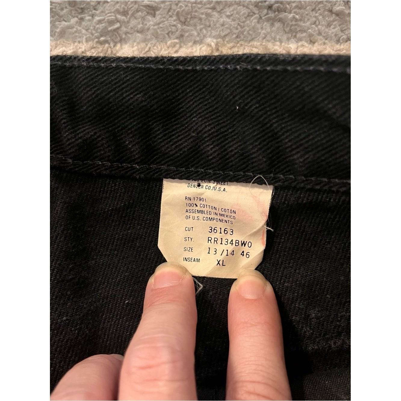 Vtg Rockies Rocky Mountain Jeans 13/14 Tall Black High Rise Bareback Western 90s