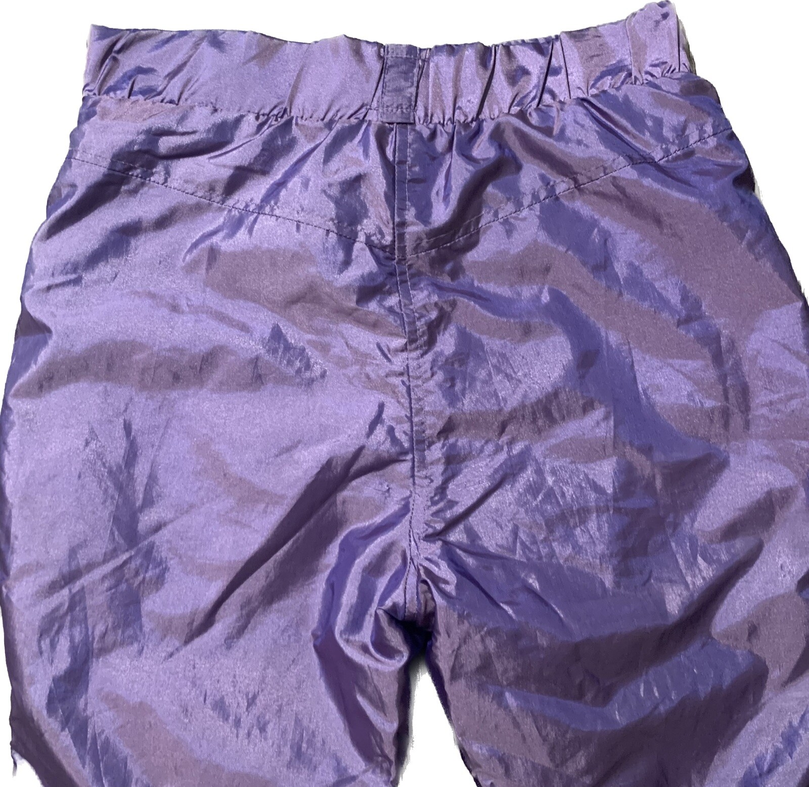 Vintage Iridescent Purple Lightweight Puffer Pants Sz 4 Or Smaller