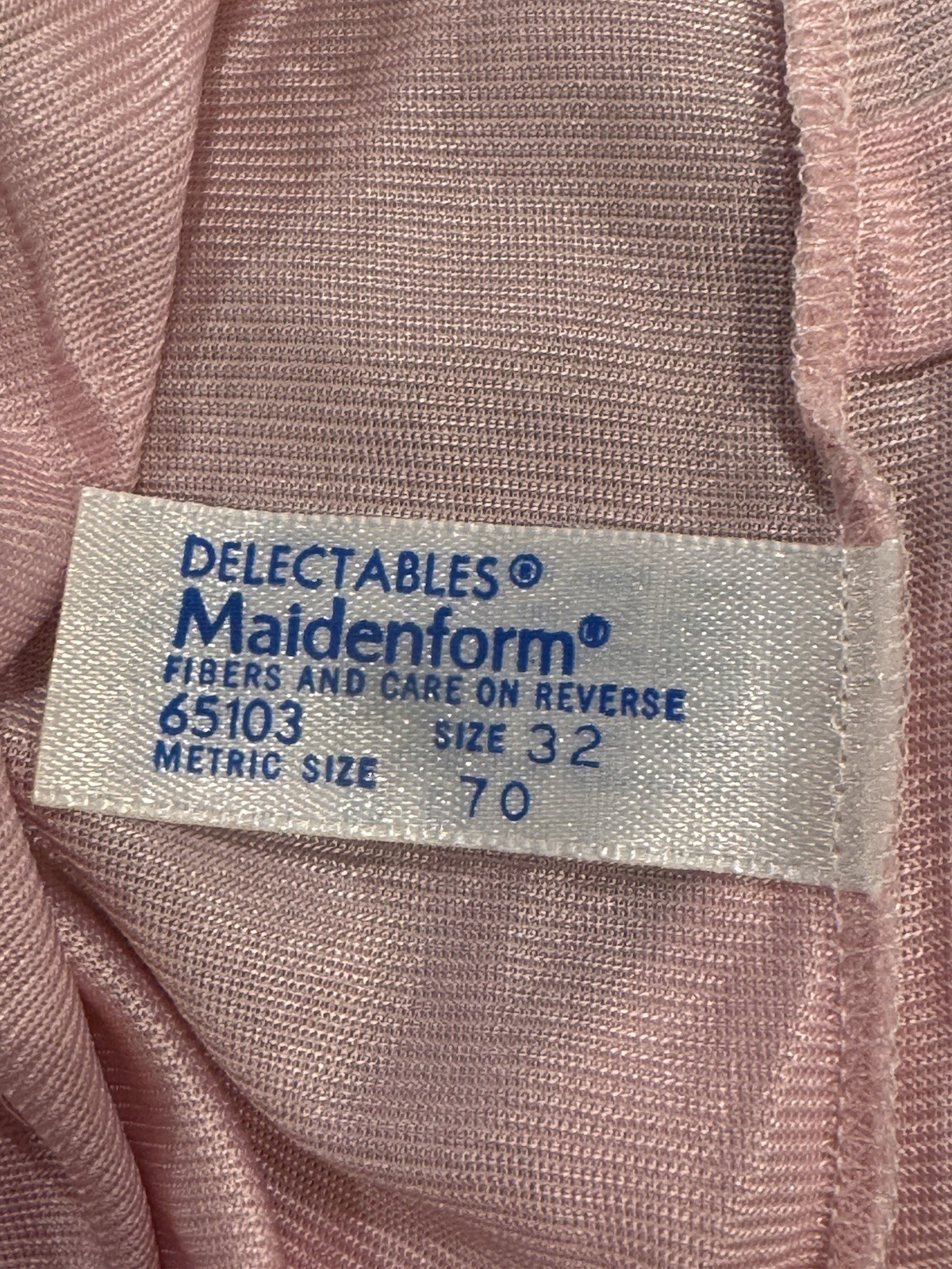 VTG MAIDENFORM Camisole Tank Top Slip Pink Satin Lace Bodice ILGWU SZ 32 Tag New