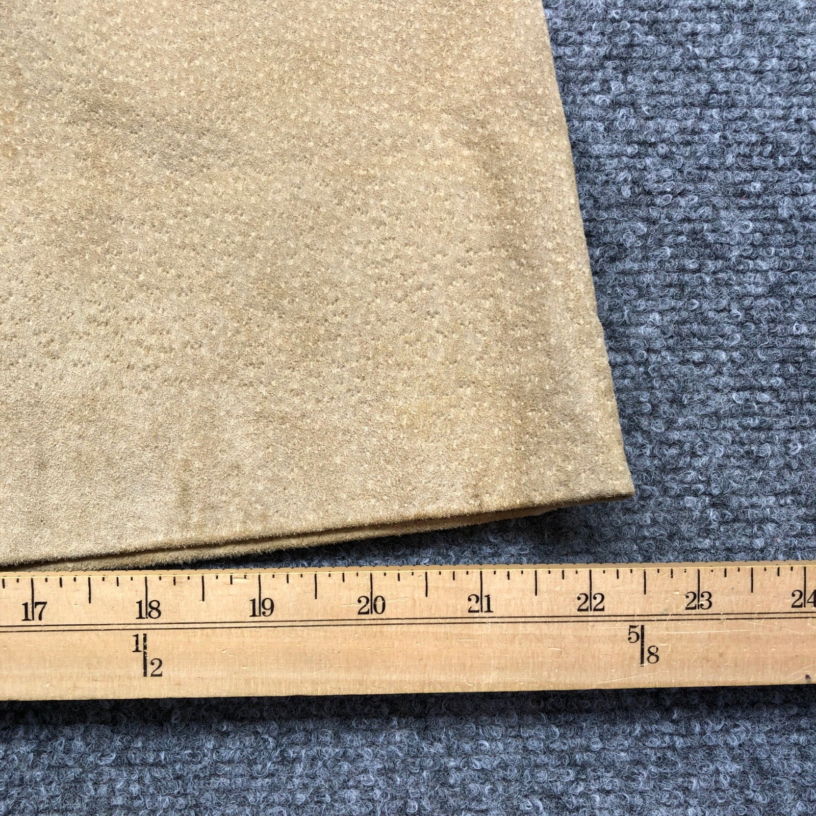 Vintage Tan Suede A-Line Skirt Talon Zip High Waist 70s Western Boho 27w