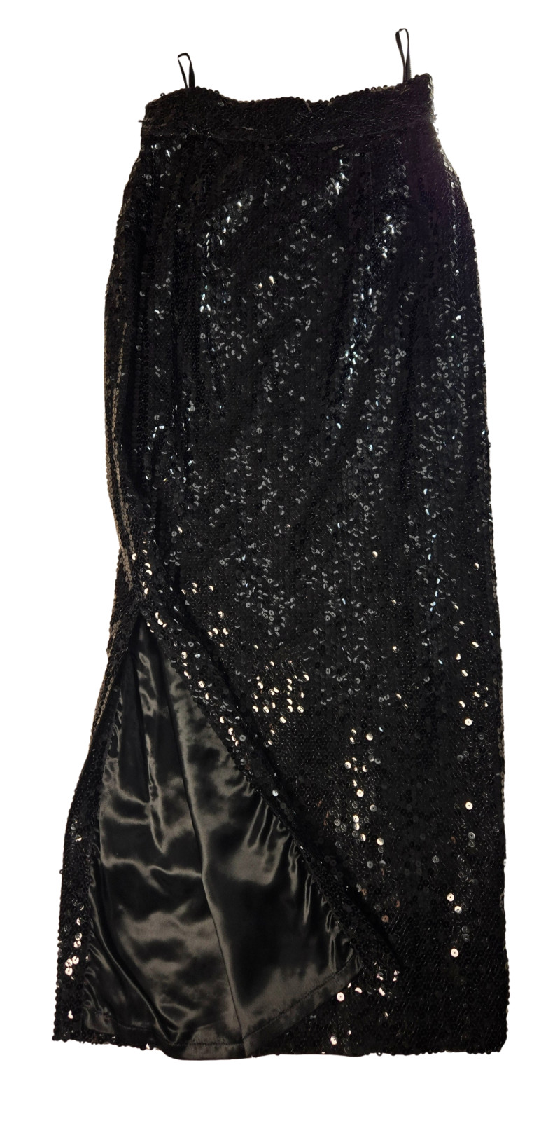 Vintage 1980s Louis Feraud Long Sequin Skirt w/Slit Made in West Germany – SZ 36