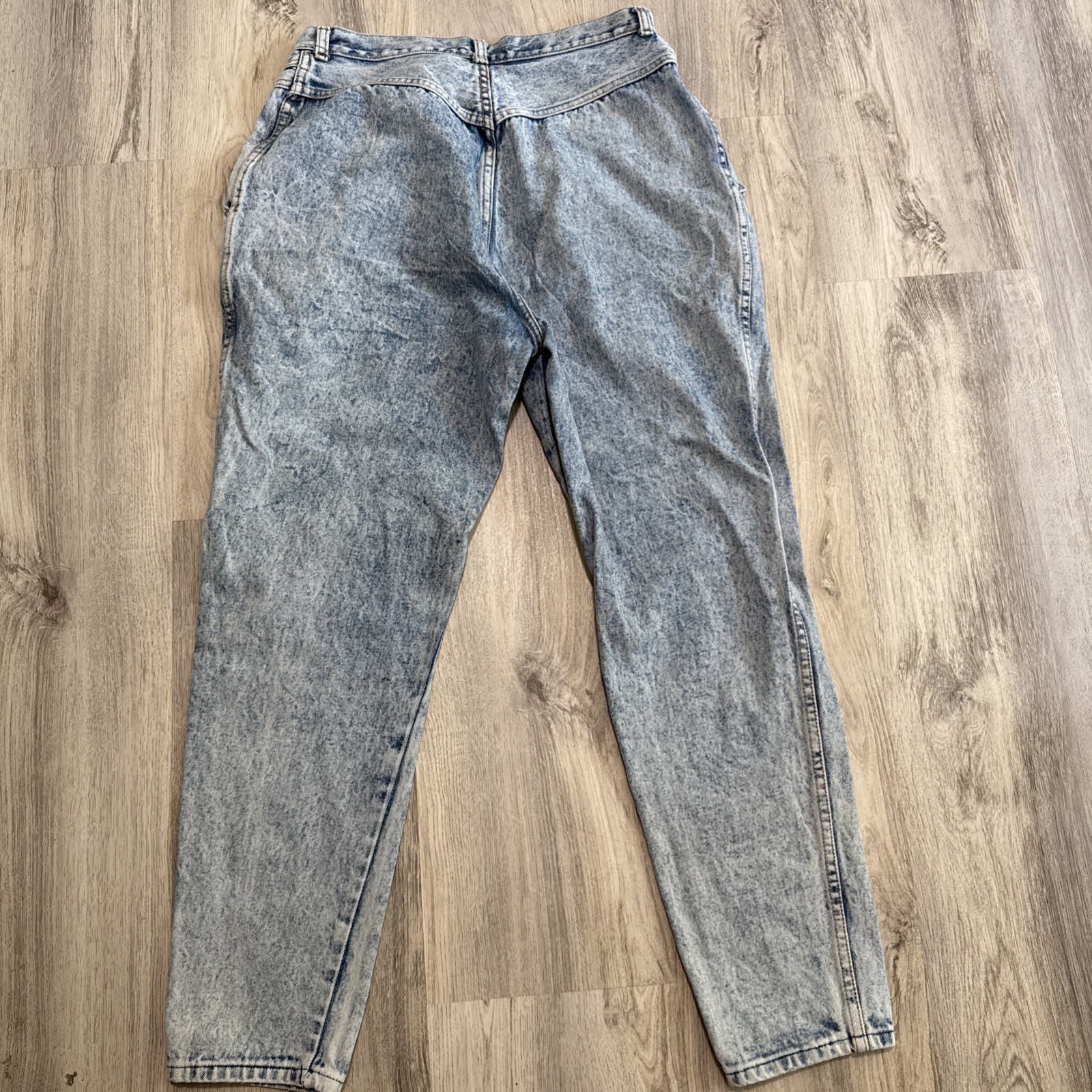 PS Gitano High Waist Pleated Tapered Mom Jeans Sz 18 Long Acid Wash 80s Vintage