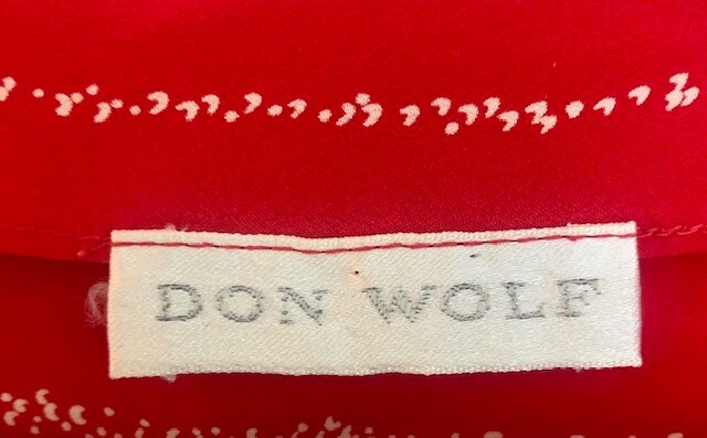Vintage Don Wolf Women’s Dress Size Small (Estimated )Crepe Feel Red Tradwife