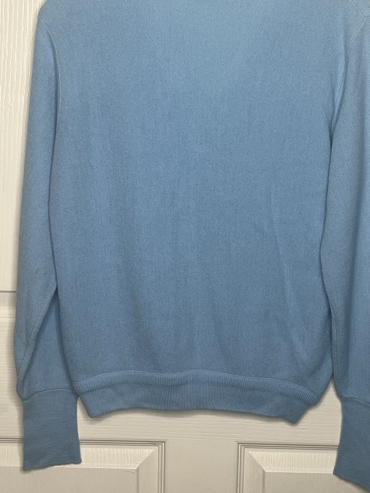 Lady Pickering Vintage Light Blue Vneck Cardigan Quail Sz L Kimberton Co
