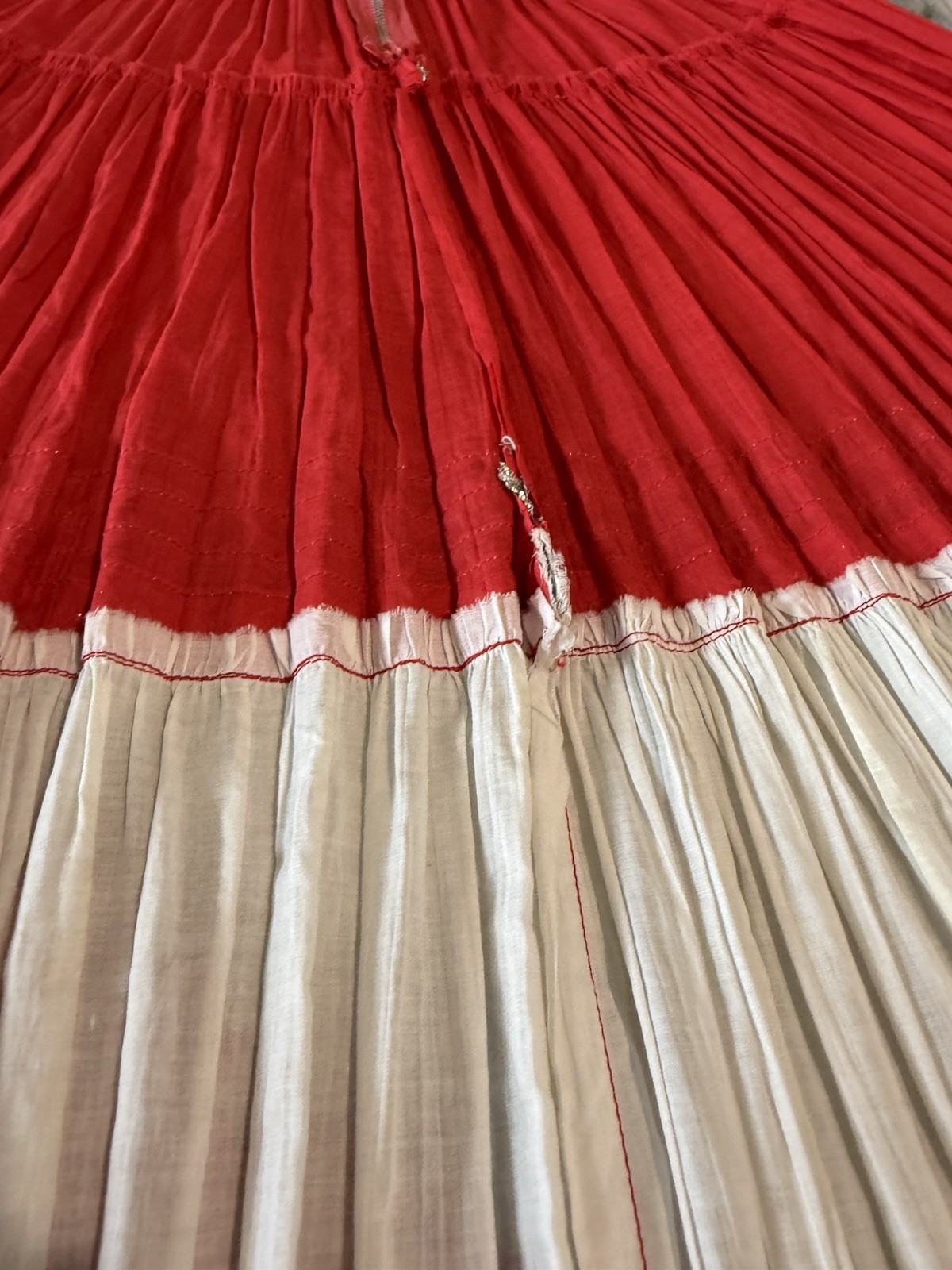 Rodeo Skirt Western Cowgirl Texas Square Native Dance Handmade Pleats VTG SZ 28