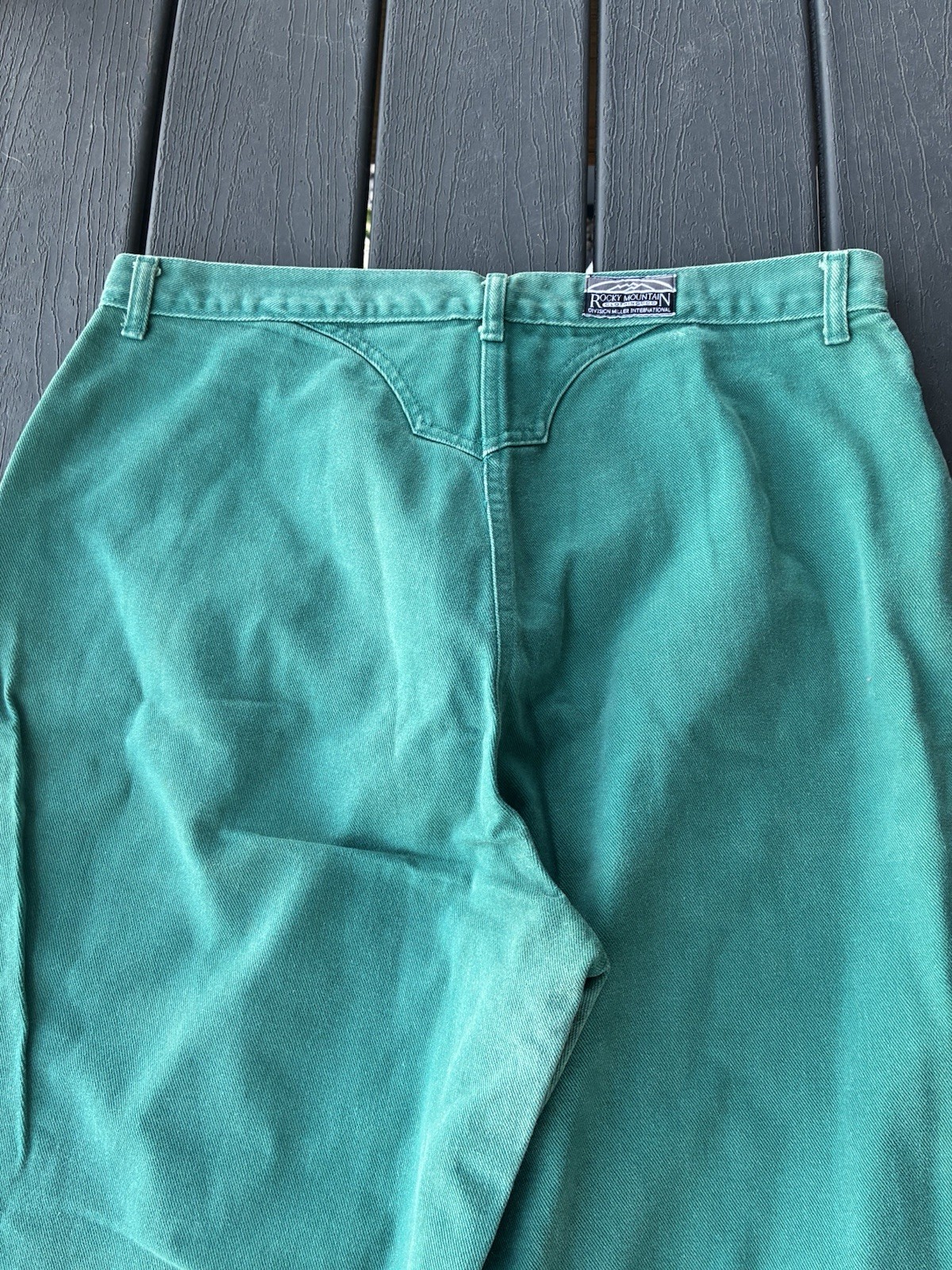 Vintage Rocky Mountain Womens Teal Green jeans Rockies Western High Rise 36×36