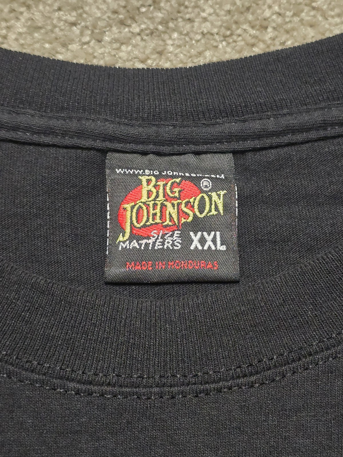 Vintage 90’s Big Johnson Punk Motorcycle T-Shirt Double Sided Size 2XL