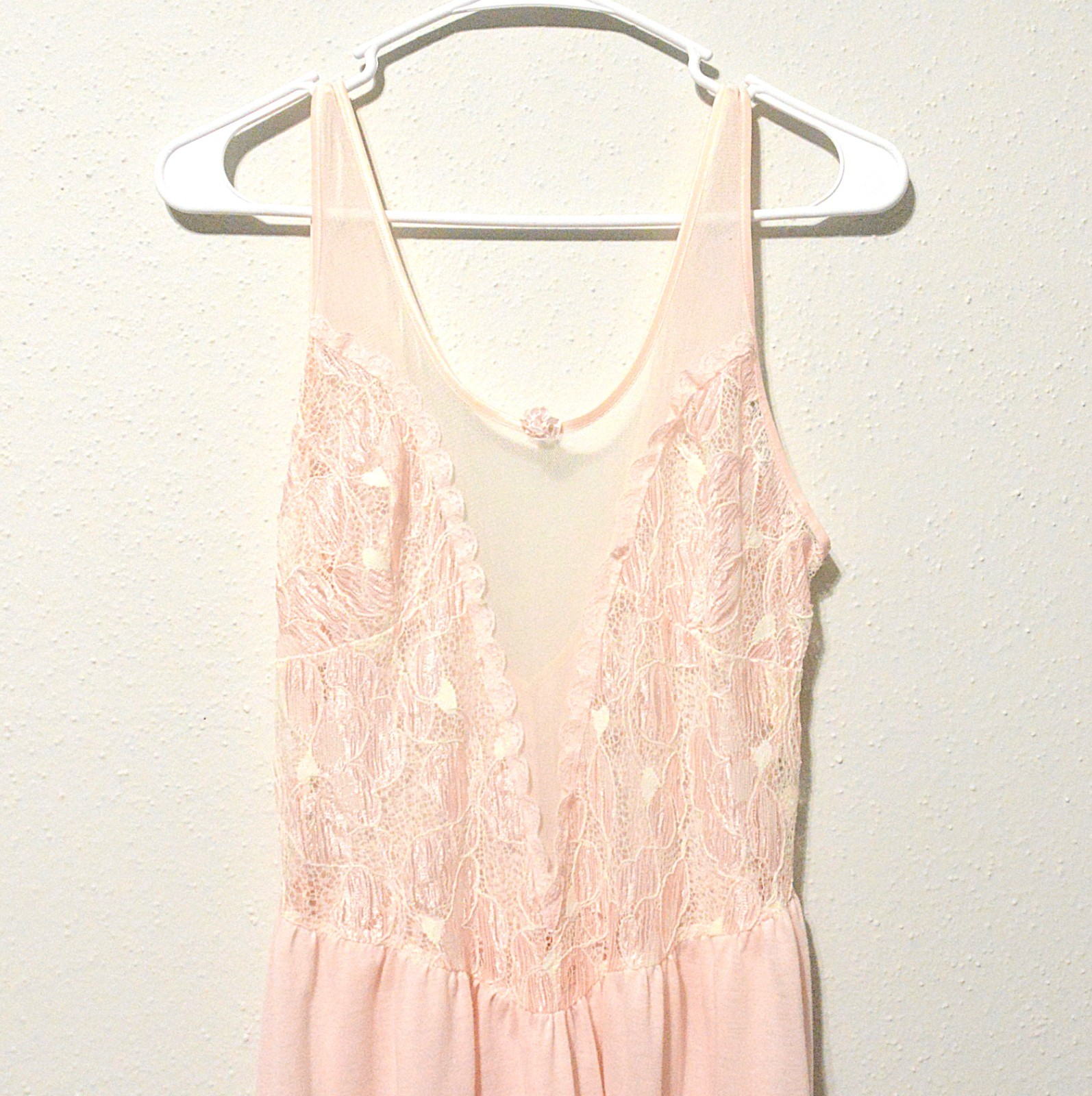 Full length Victoria’s Secret 70’s vintage nightgown style dress with lace top