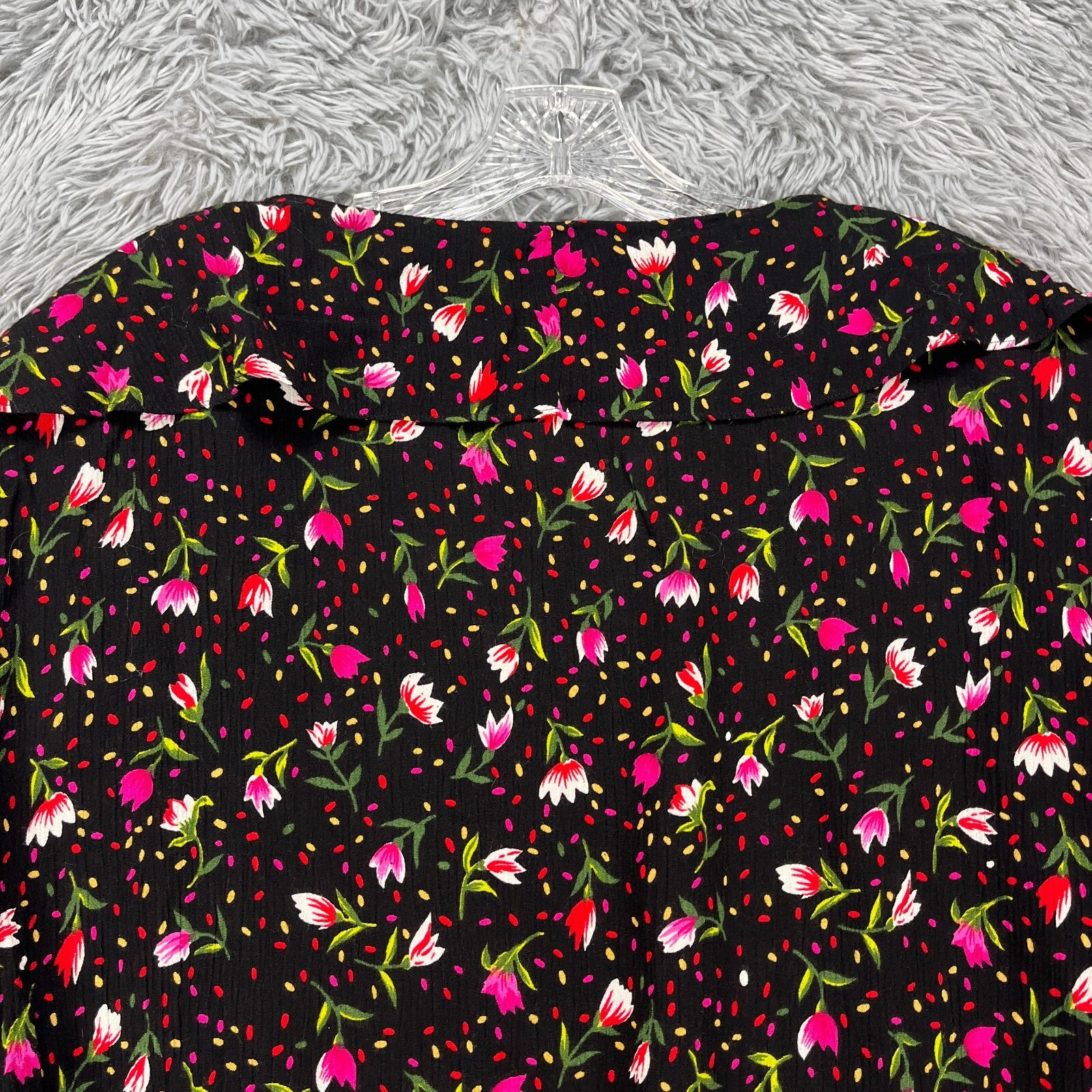 VTG Kathryn Deene Blouse Womens 14/16 Floral Button Peter Pan Collar Cottagecore