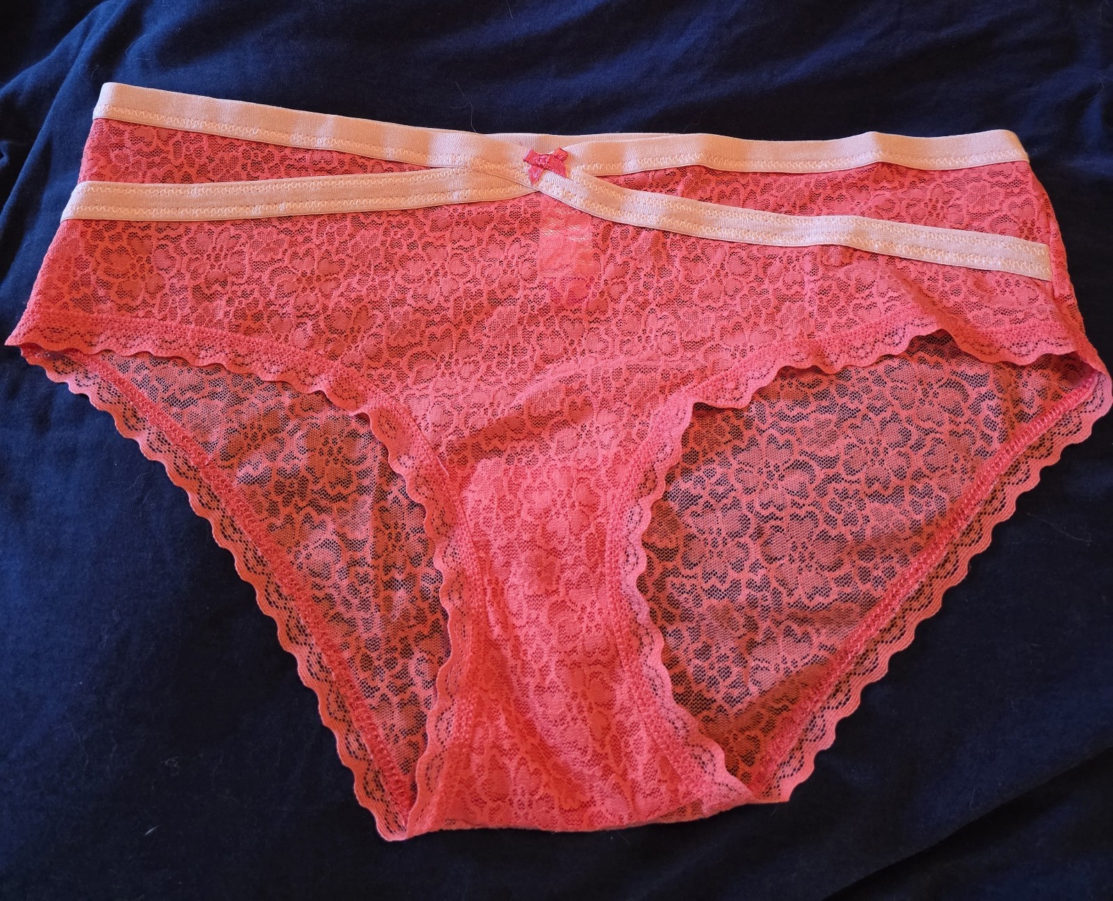 Vintage Y2k No Boundaries Size Large Lace Panties Bikini Sexy HOT Mcbling