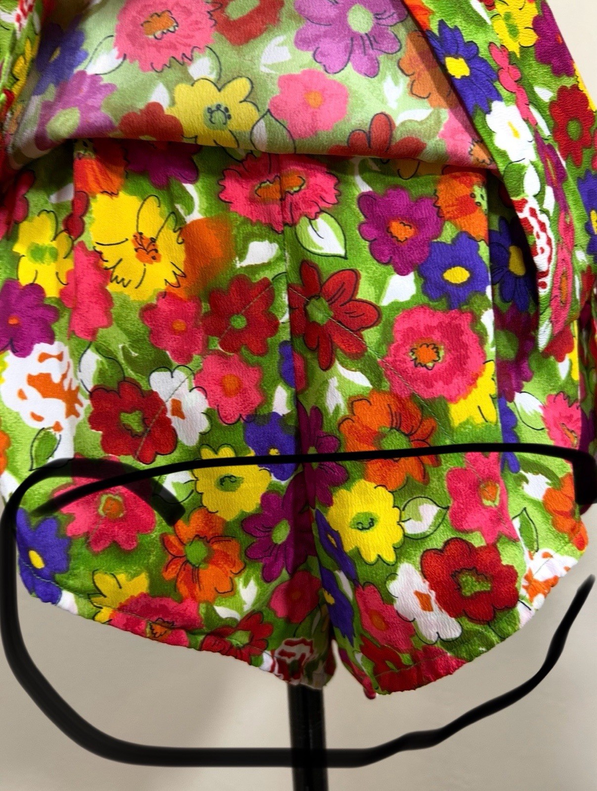 Vtg 50s 60s Kahala Romper Playsuit Swimsuit Floral Pin Up Bombshell One Piece