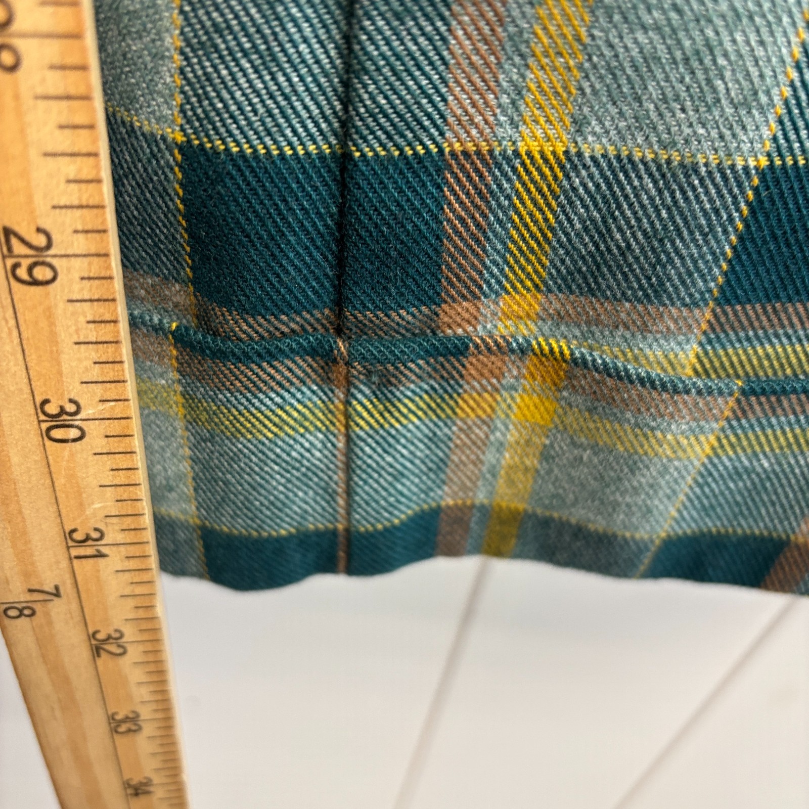 VTG Farah Unisex Retro Plaid Wool Blend Cuffed Pants Size 30 Academia Classic