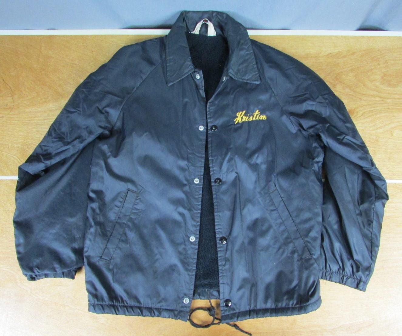 Vintage 1970s Truman Cross Country Coach Jacket w/ Tiger Black Lined Windbreaker