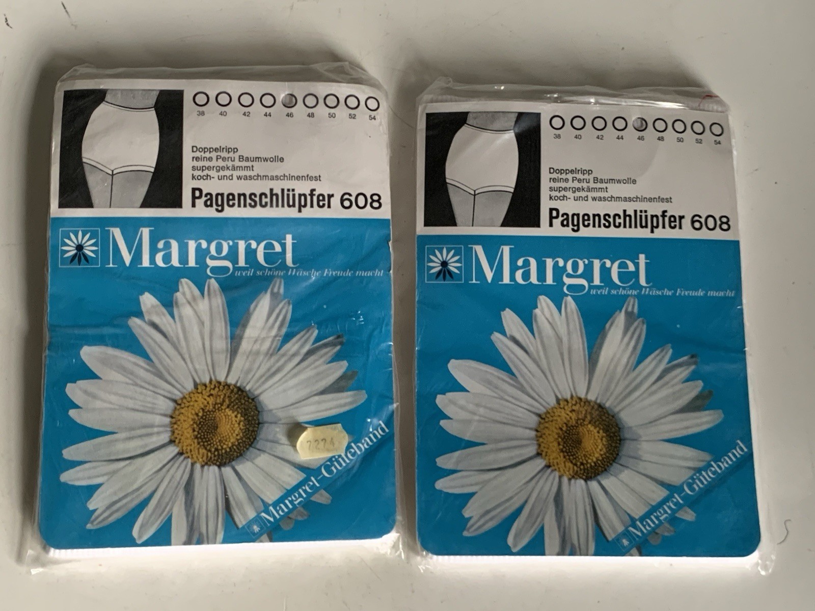 Vintage 2x Margret Knickers Size 46 Page Knickers Double Rib 100% Cotton