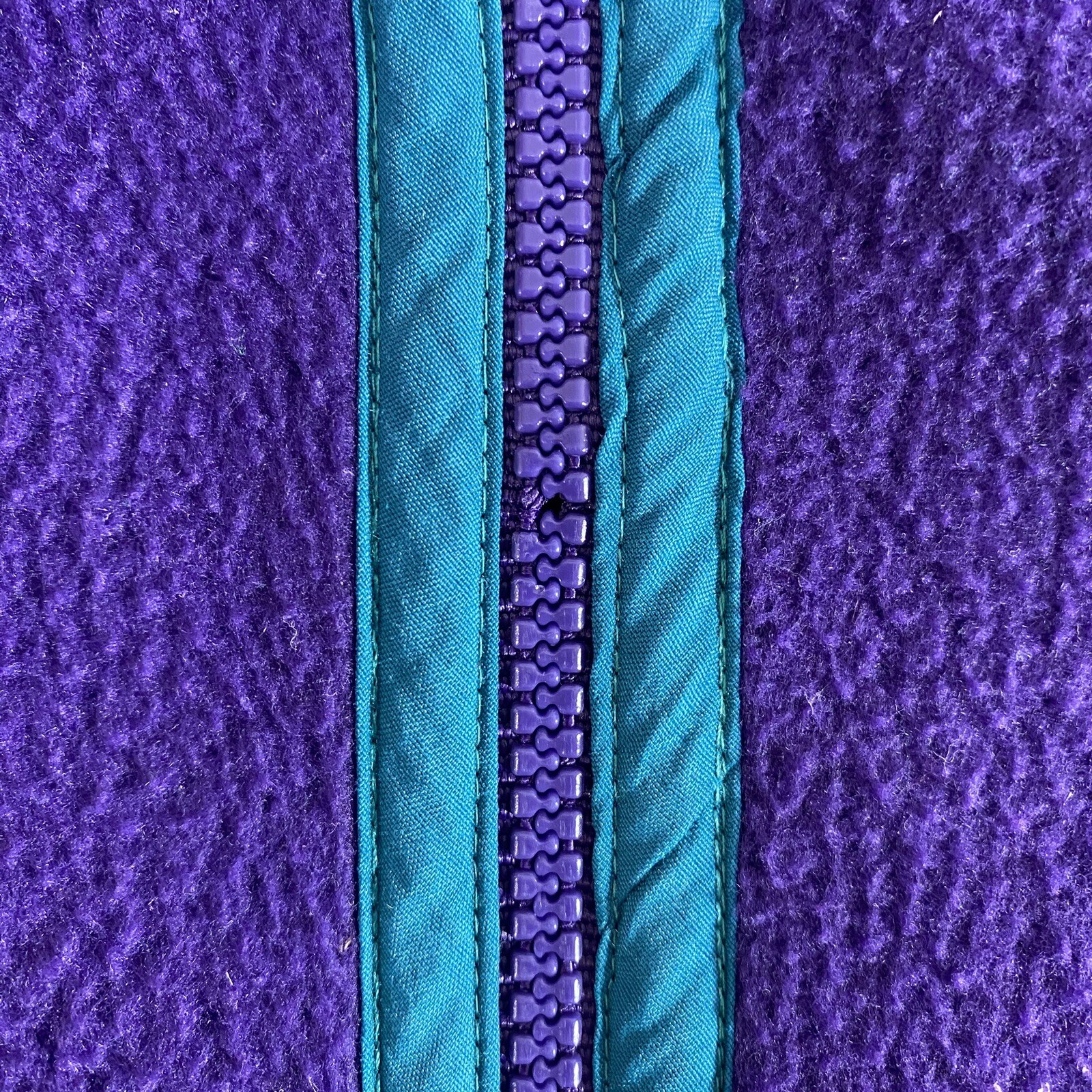 Vintage 90’s Venezia Vitale Fleece Jacket Women’s 14/16 Purple Pink Blue Zip