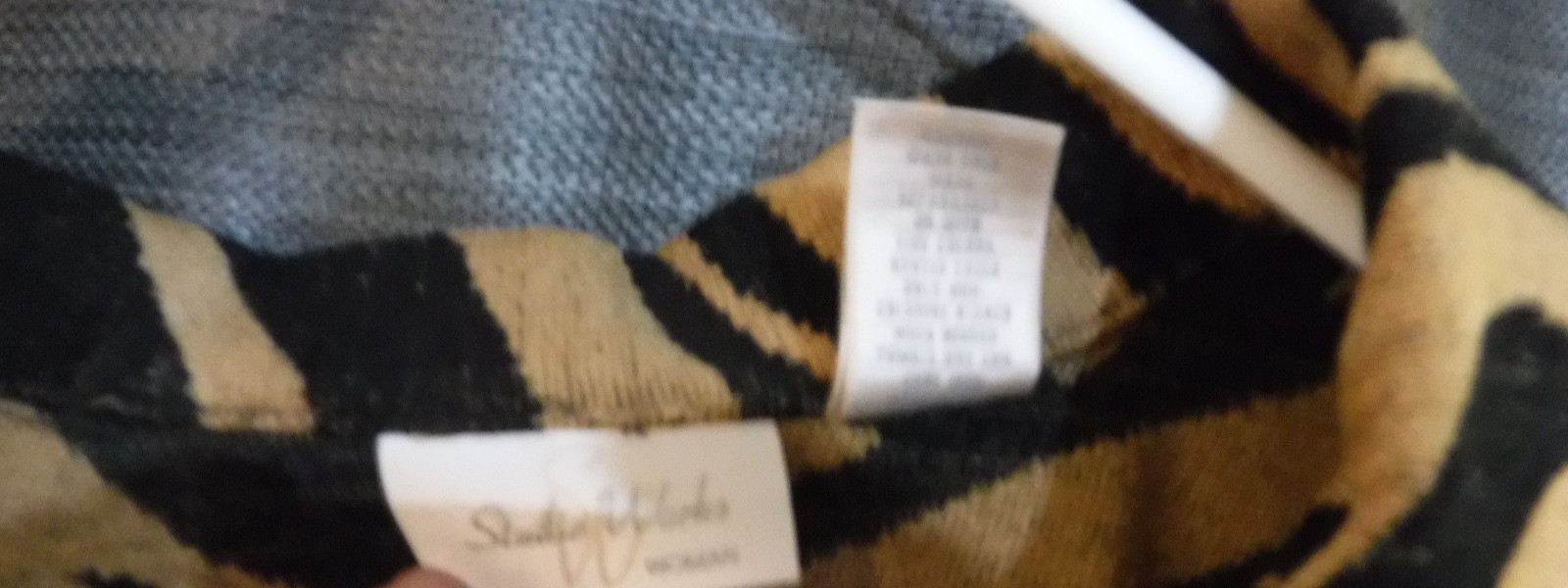 Studio Works Animal Print Jacket womens size 2X long sleeve collared 5 BUTTON D
