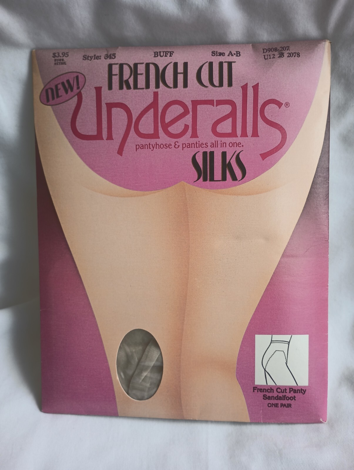 Hanes French Cut Underalls Silks Pantyhose Style 345 Color Buff Size AB