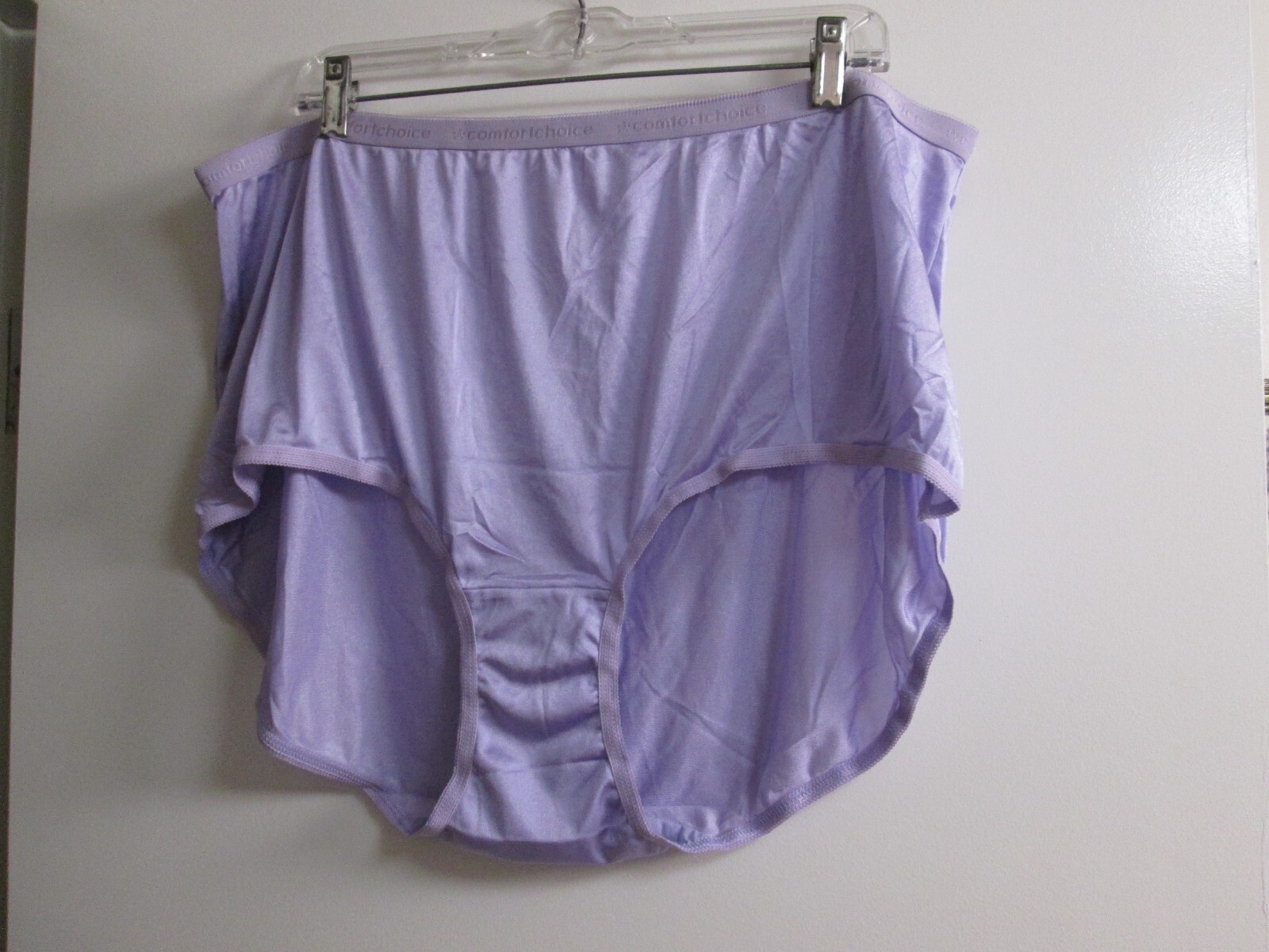 Comfortchoice Size 12 100% Nylon Lavender Logo Elastic Waistband Panties NEW