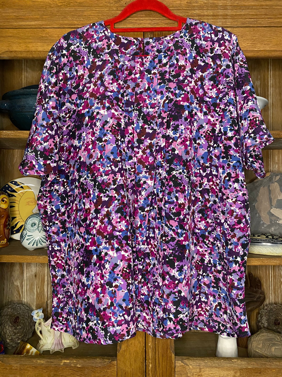 Purple Print Blouse Size 12