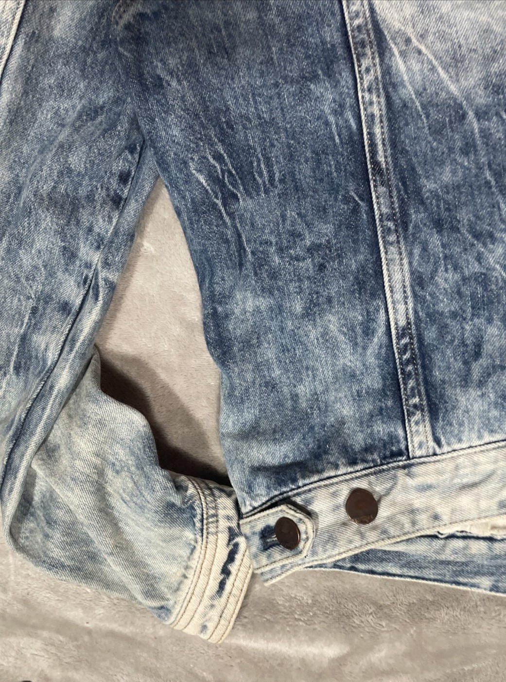 Vintage Denim Jacket Acid Wash Distressed Limited Express EXP 1980’s Sz Small