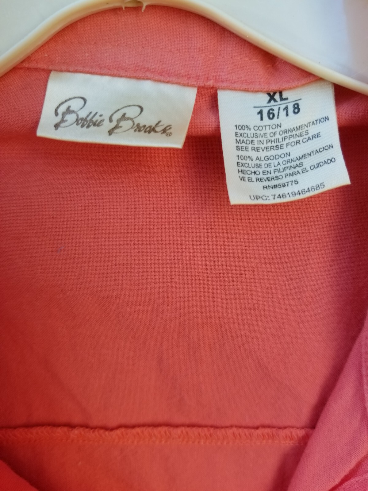 FUN PEACH 80s VINTAGE Sz 16/18 XL Nautical Embroidery SS Cotton Blouse Top SMALL