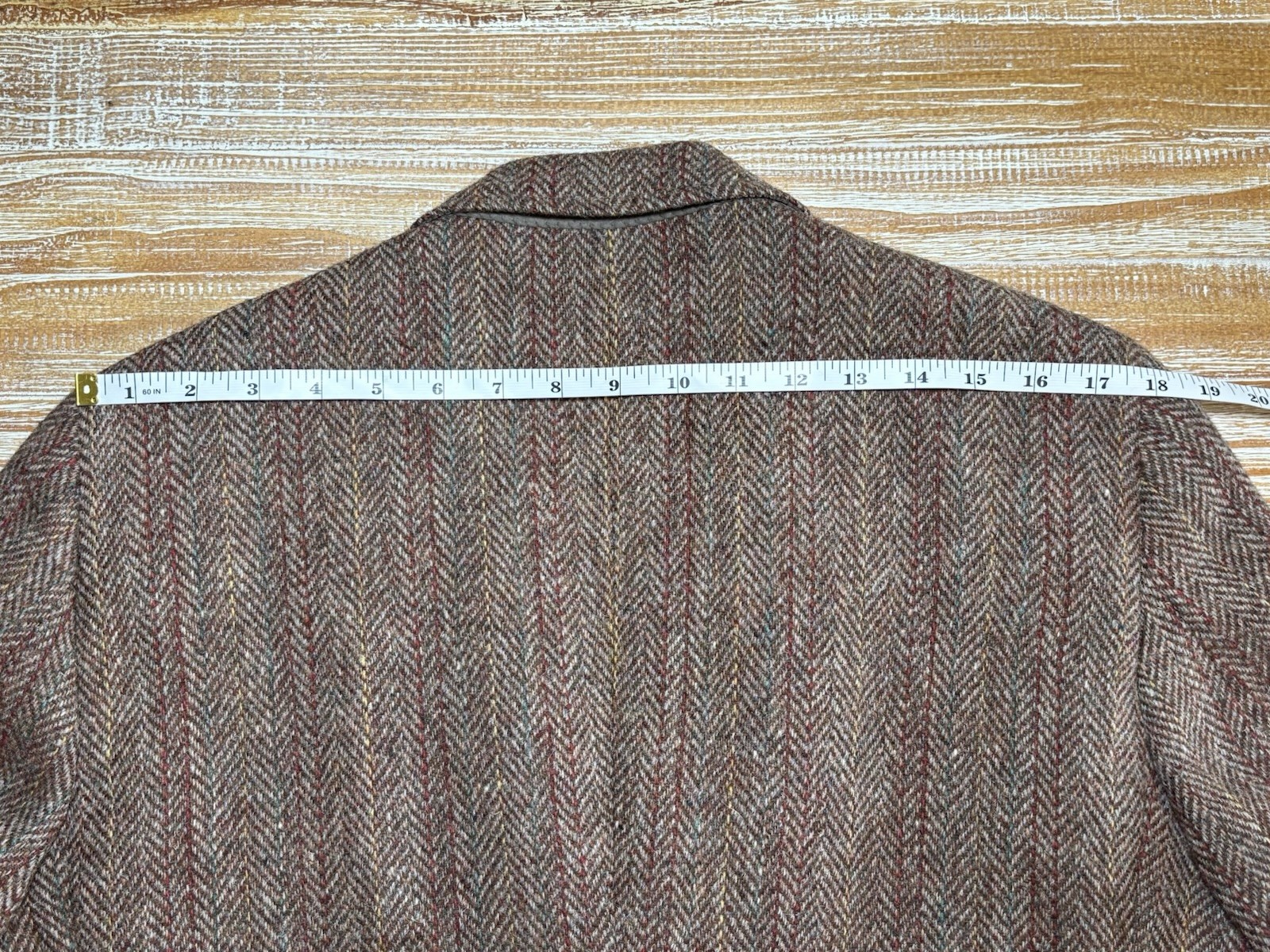 Harris Tweed Blazer Land’s End Charter Collection Herringbone Wool Jacket 42 L
