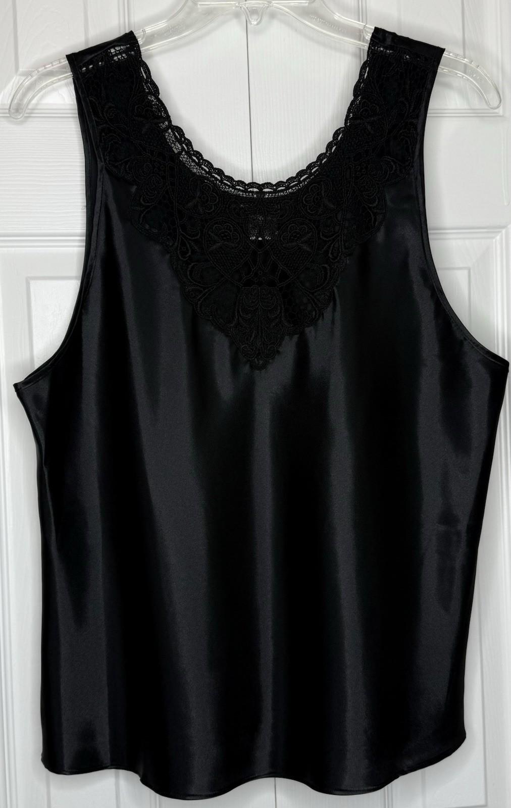Cinema Etoile Vintage Satin Camisole Tank Top Size XL Romantic Sexy