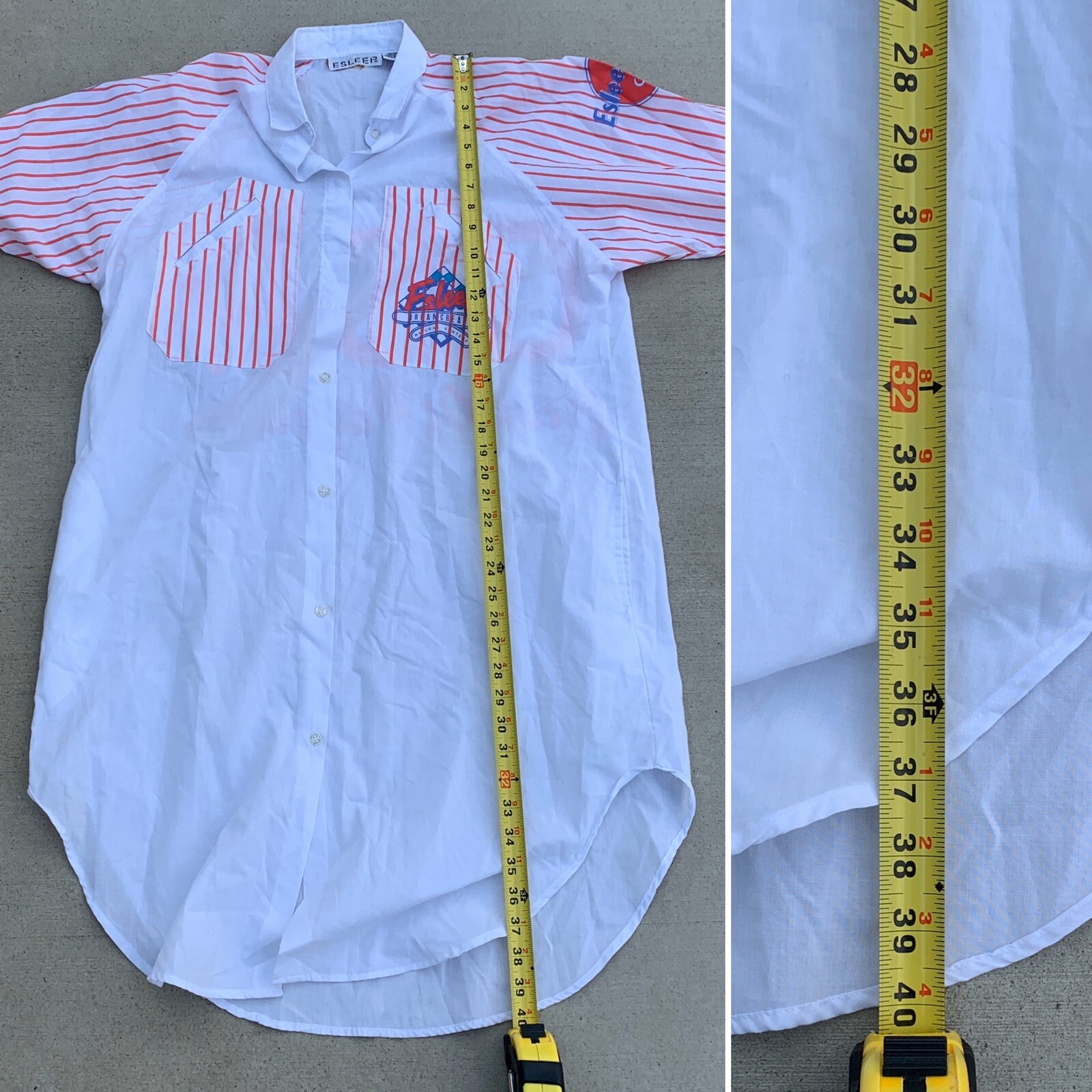 Vintage ESLEEP Nightshirt COP Club Of Pajamas Esleep Rock Cafe 1980s 1990s