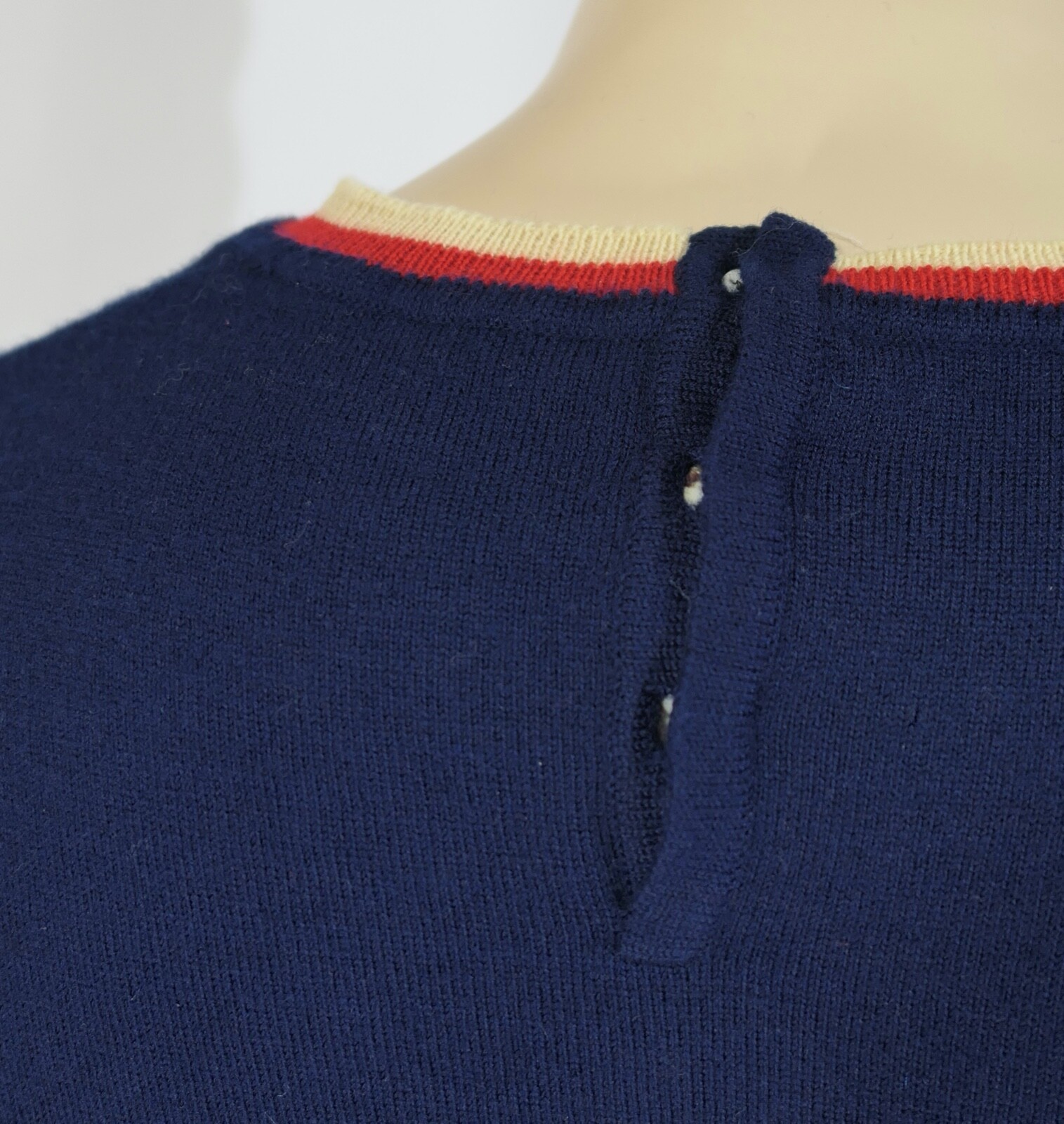 Vintage 60s Gina Paoli Italy Rockabilly Mod Nautical Wool Sweater Jacket Set L