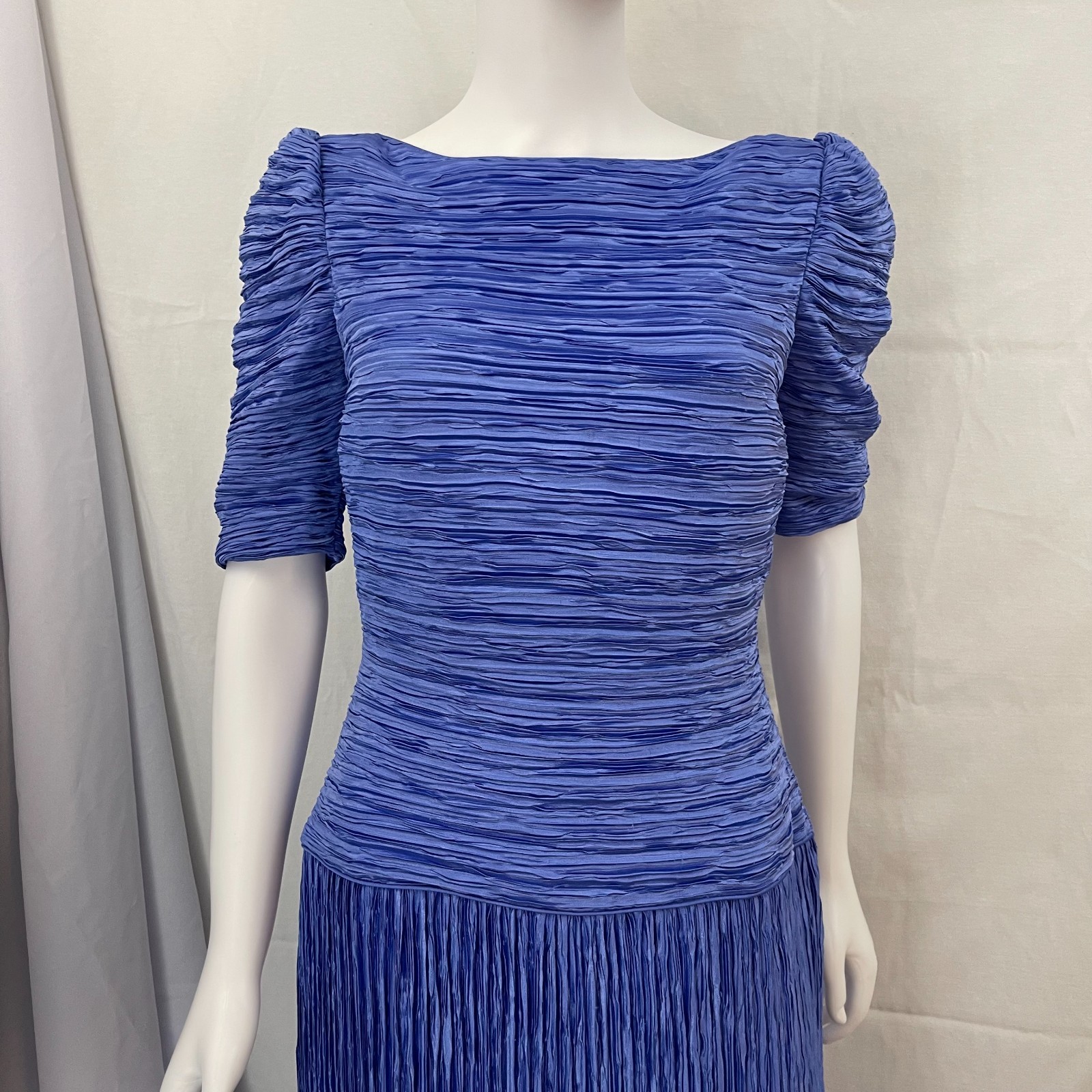 Vintage 1980s Mary McFadden Couture Pleated Cocktail Dress