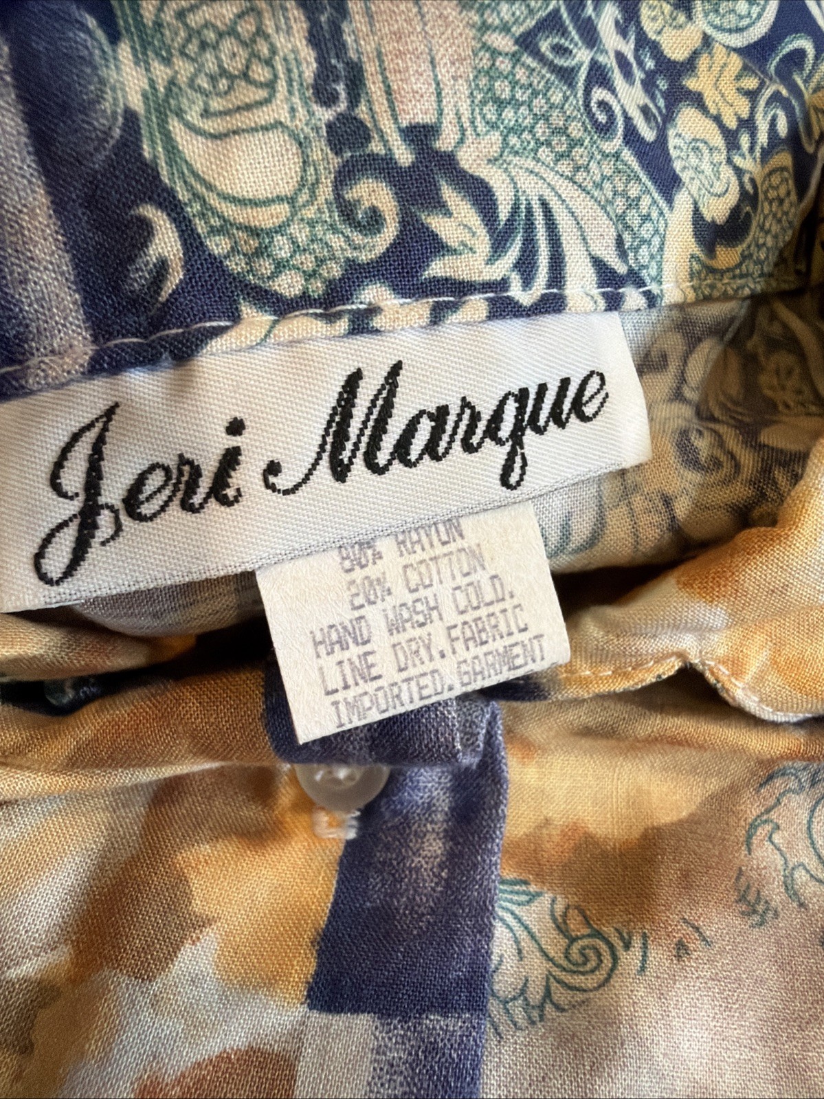 Jeri Marque Button Down Short Sleeve Shirt Size 2X Womens Multicolor