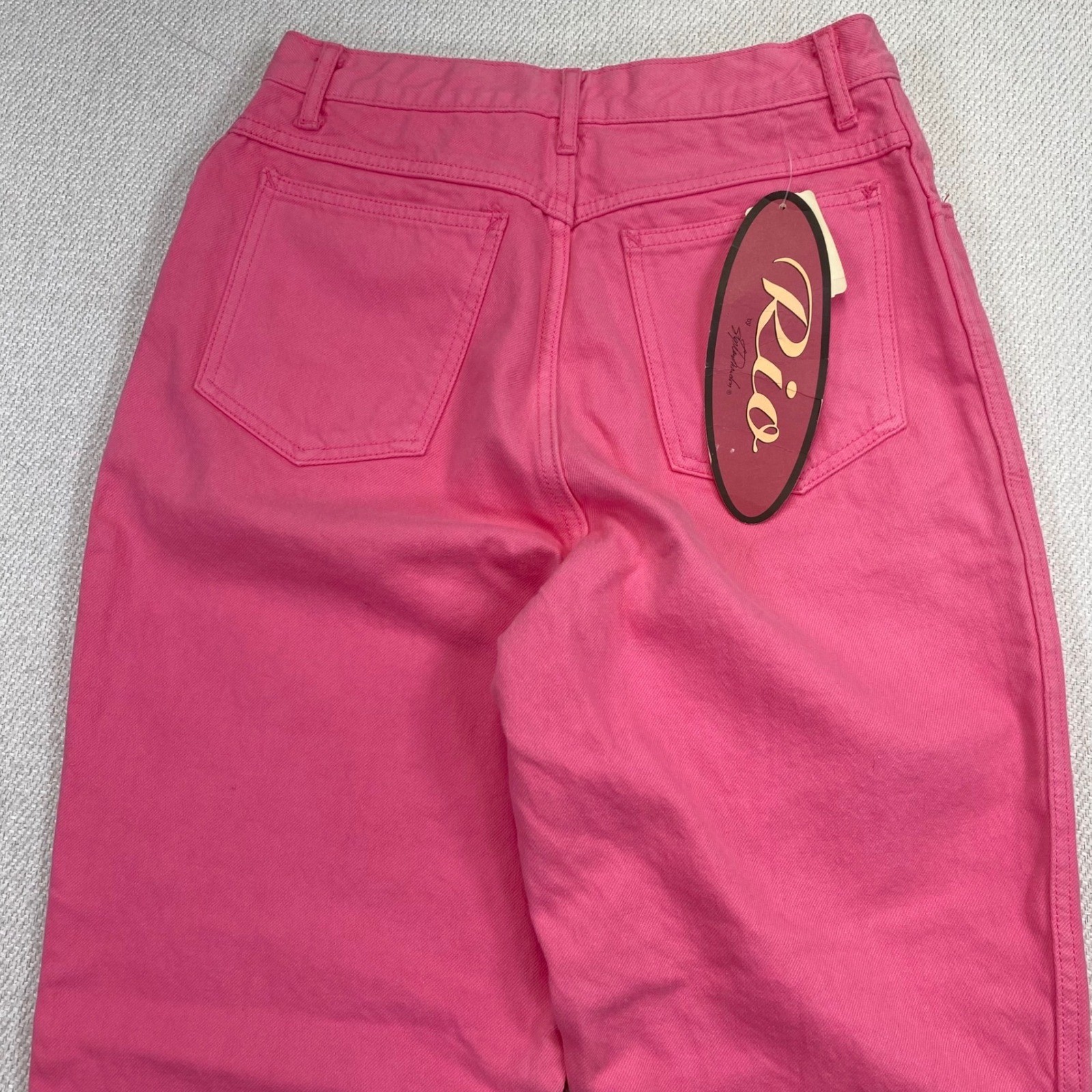 Rio Jeans Womens 11 Hot Pink Vintage High Waist Straight Leg Cotton NWT 722032