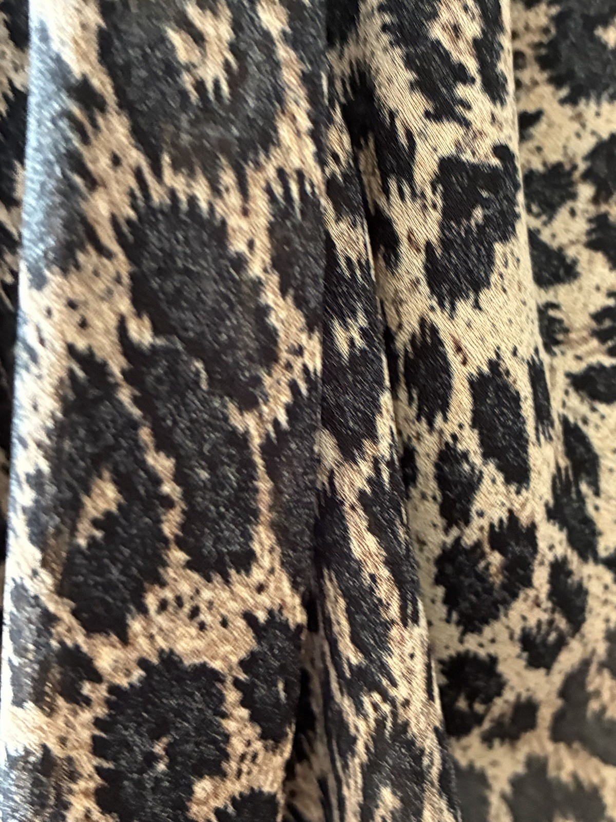 Vintage Virgo II Black Maxi Dress Size 6 Leopard Scarf Made in USA