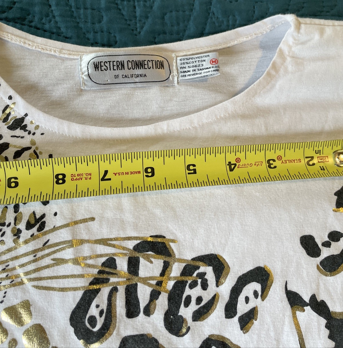 Western connection of California, vintage single stitch, medium, animal print T