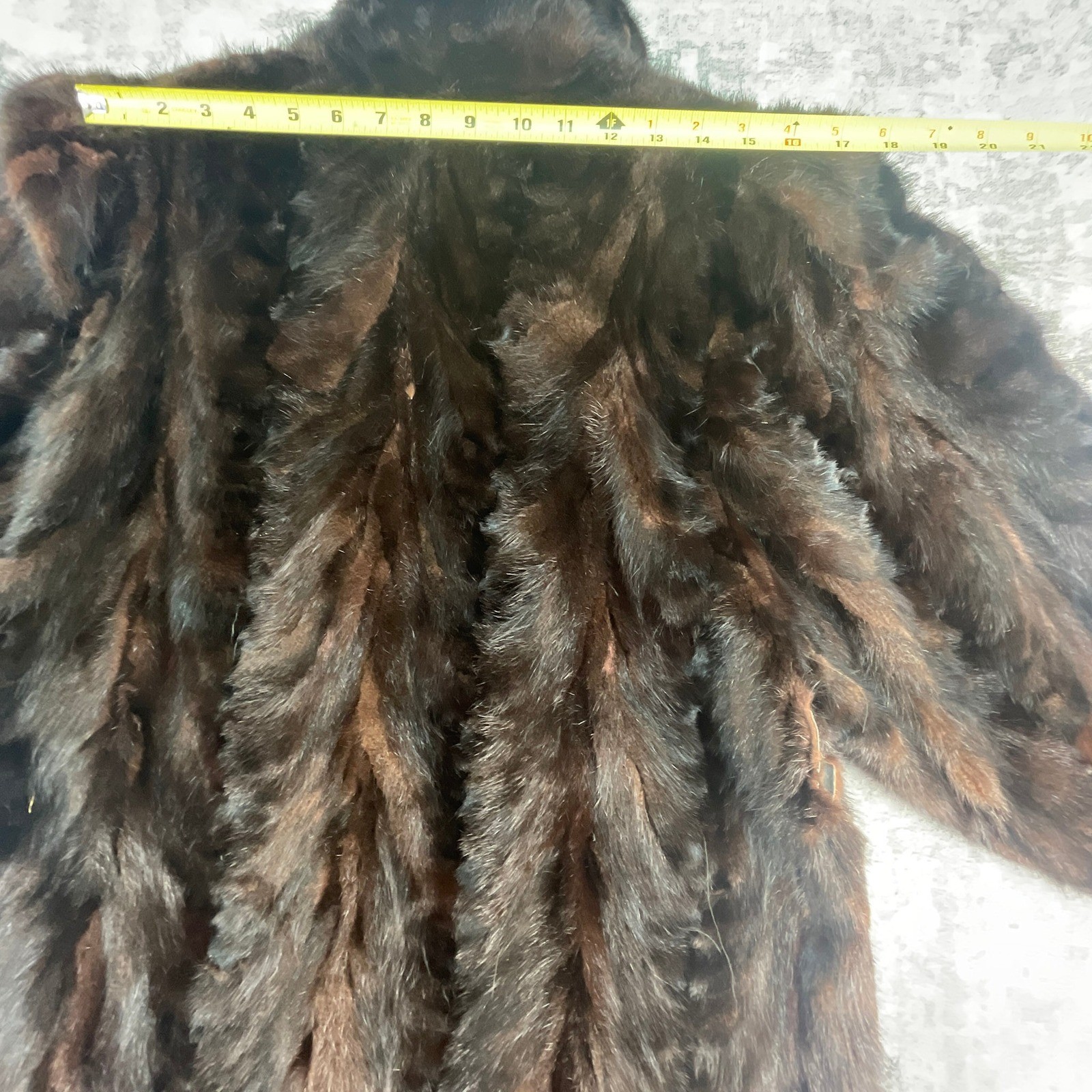 Vtg Home Made Womens L Full Length Mink Fur Coat Brown Glam Mob Wife Luxury
