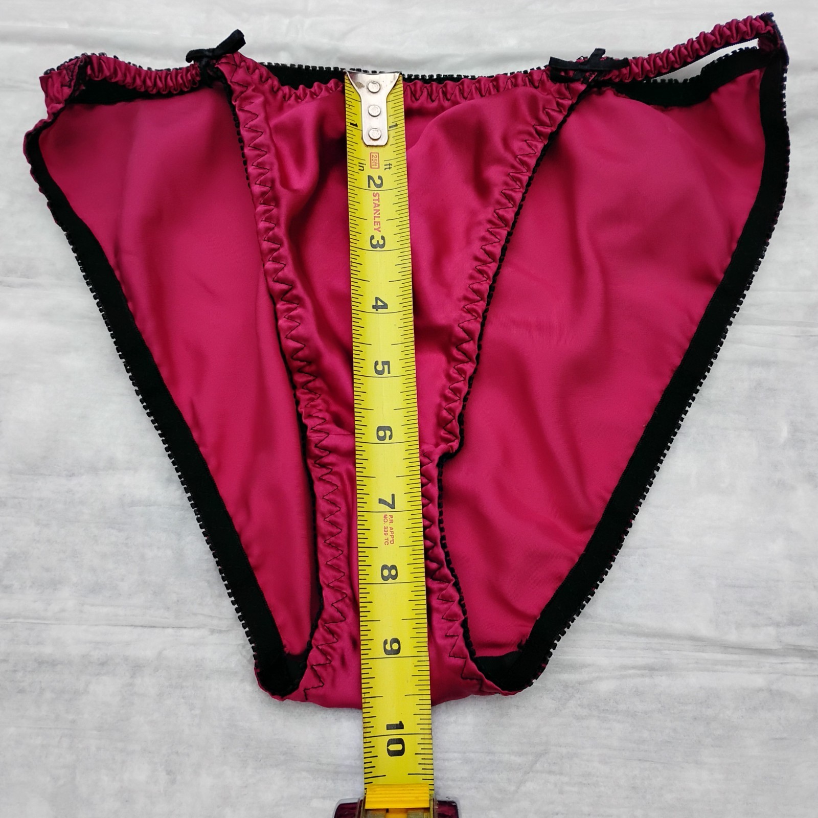 Vintage 90s L/7 Jolie Charmeuse Satin String Bikini Panties Excellent Condition