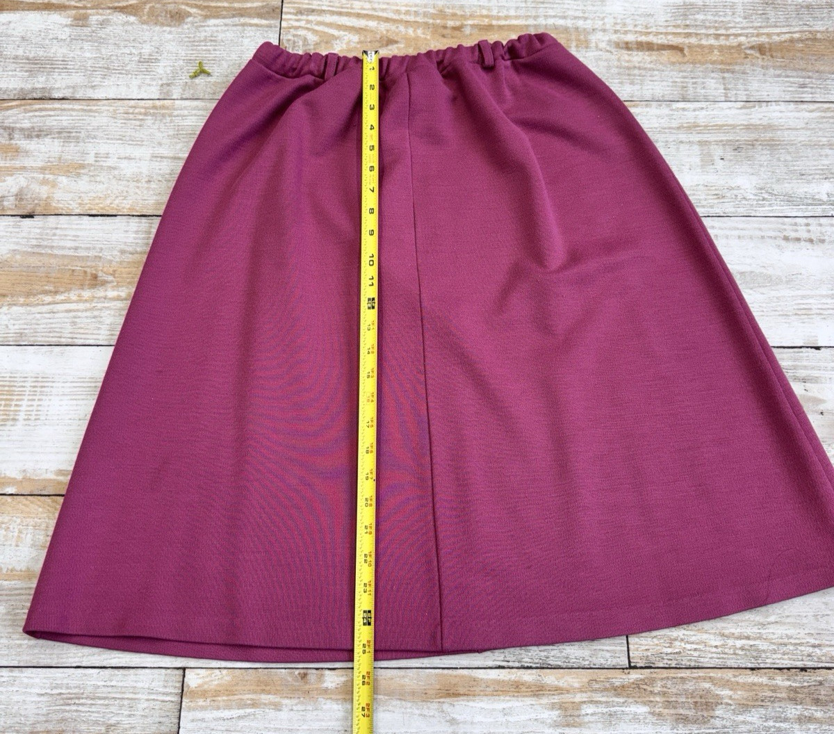 Vintage Queen Casuals Midi Skirt Pink 1960s Chic 36-40 Elastic Waist rose