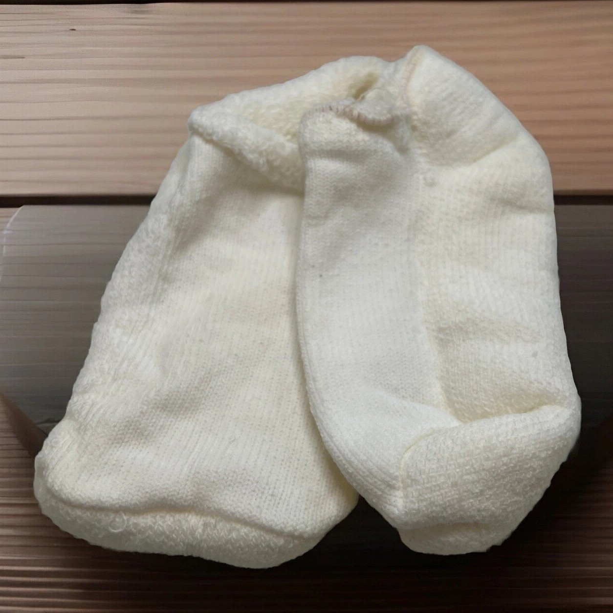 Womens Small White Cotton Blend Ankle Socks Size 7-9 VTG 80s 90s Low Cut